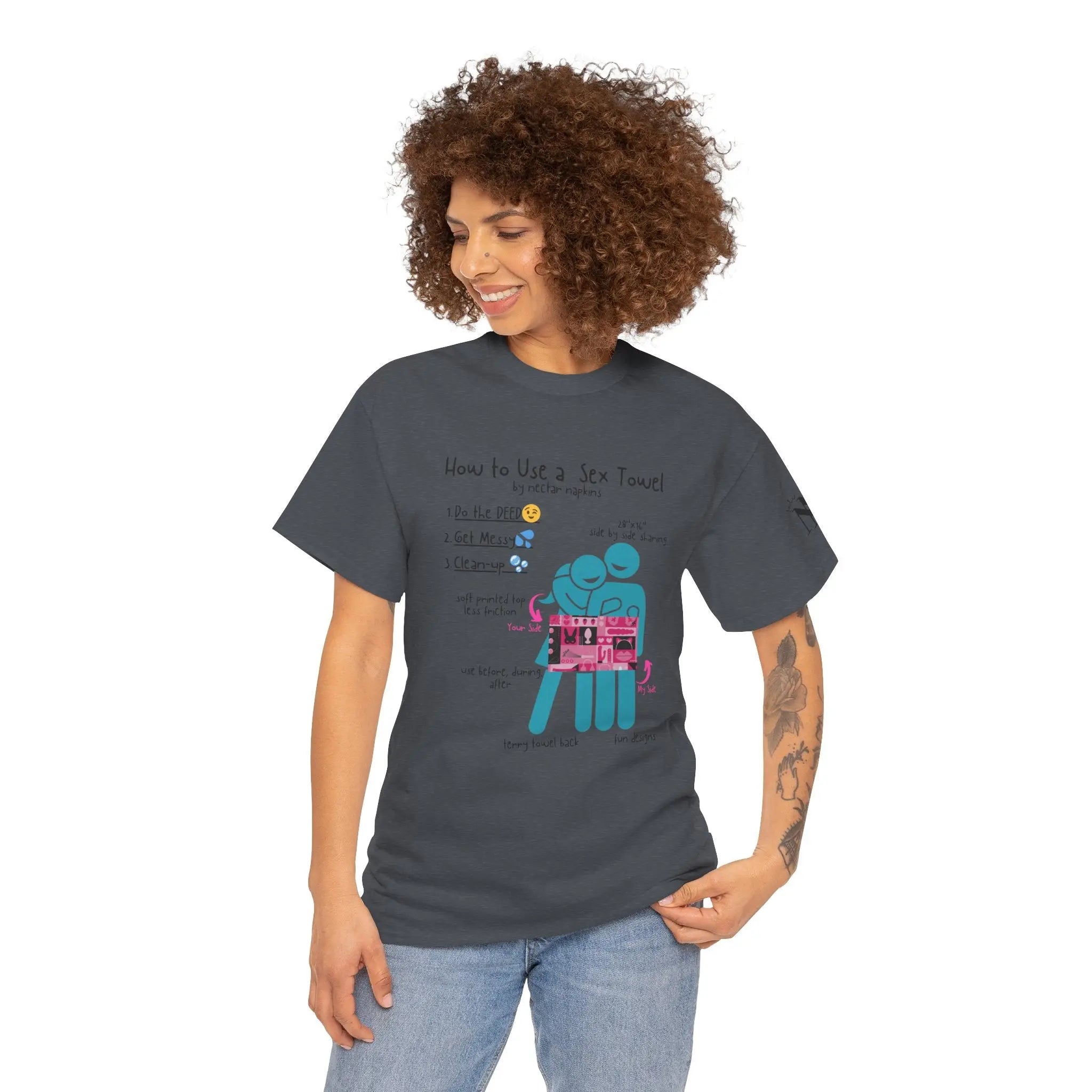 How to Use a Sex Towel | Mix & Match 100% Cotton Unisex Fun-Flirty Lovers’ Tees