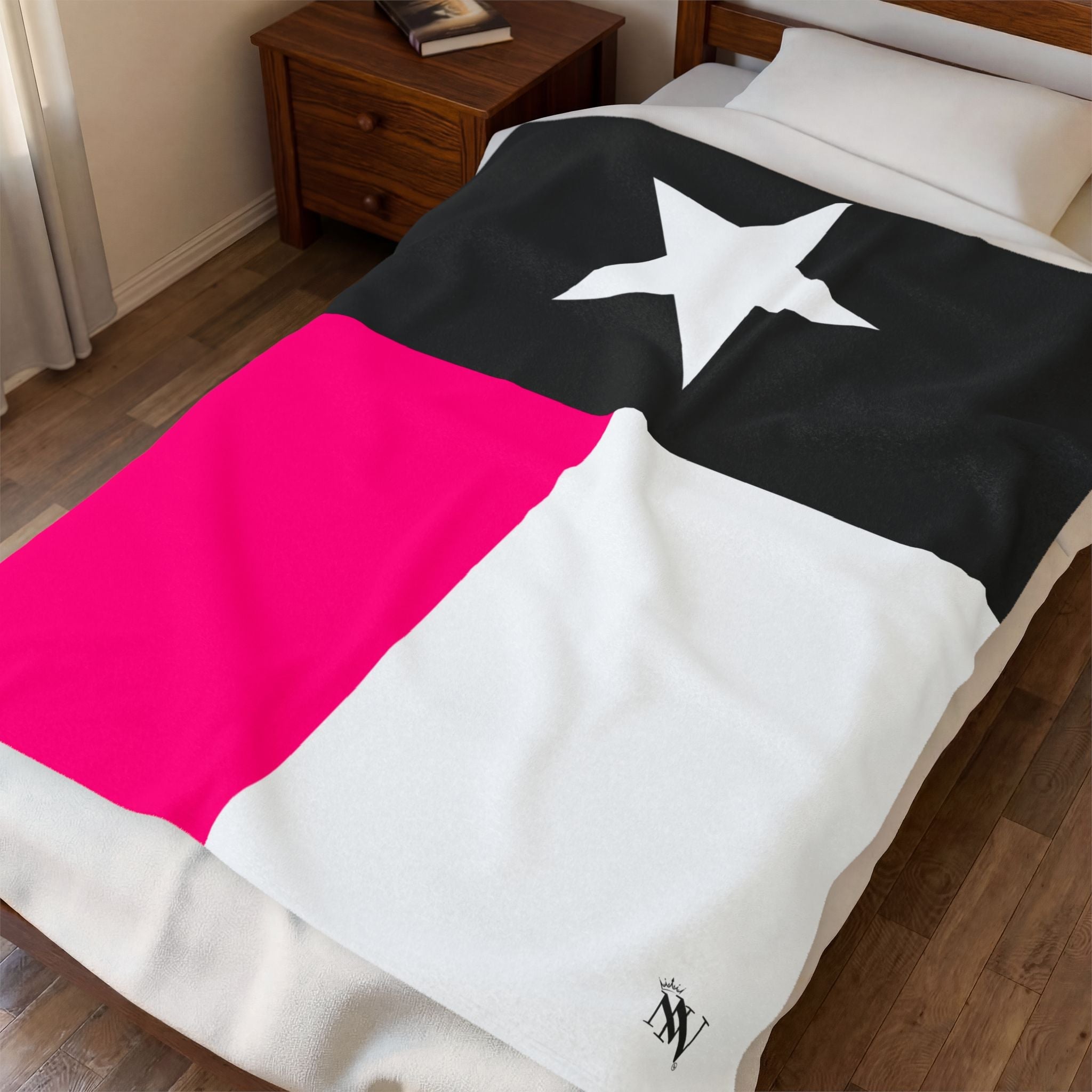 Signature Pink & Black Texas Flag Romantic Sex Gifts Blanket
