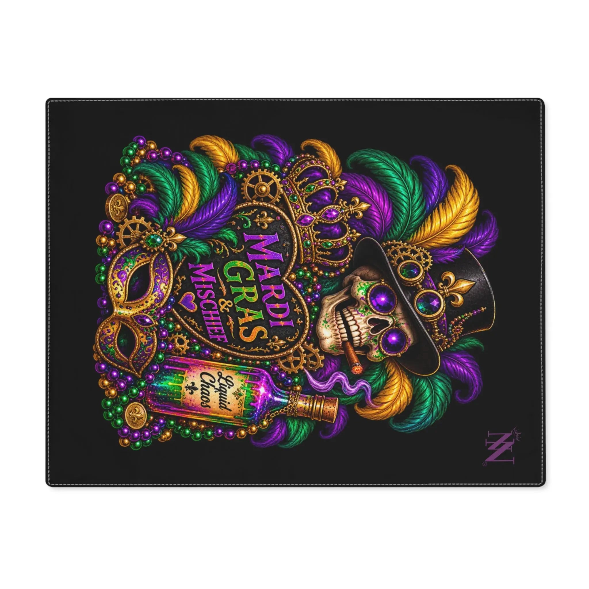 Mardi Gras & Mischief Skull Sex Toy Mat