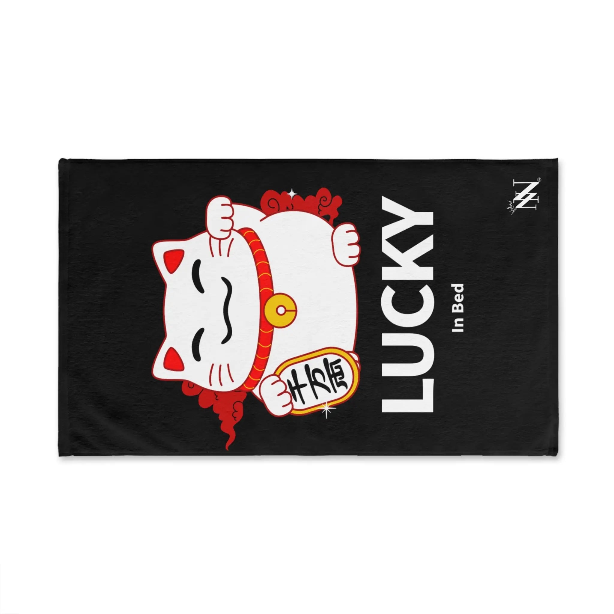 Lucky In Bed Beckoning Cat | Mix & Match Classic Fun-Flirty Lovers’ Towels