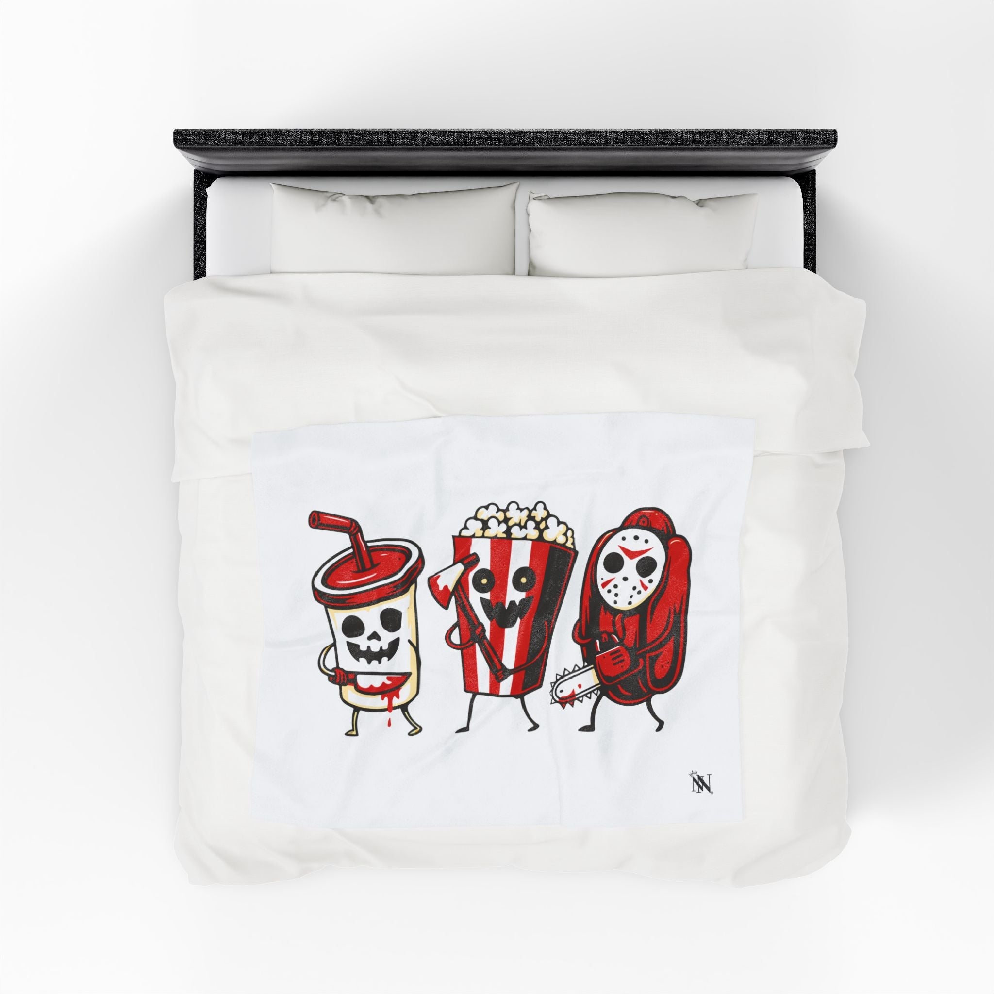 Scary Movie Night Junk Food | Mix & Match Velveteen Fun-Flirty Lovers’ Blankets