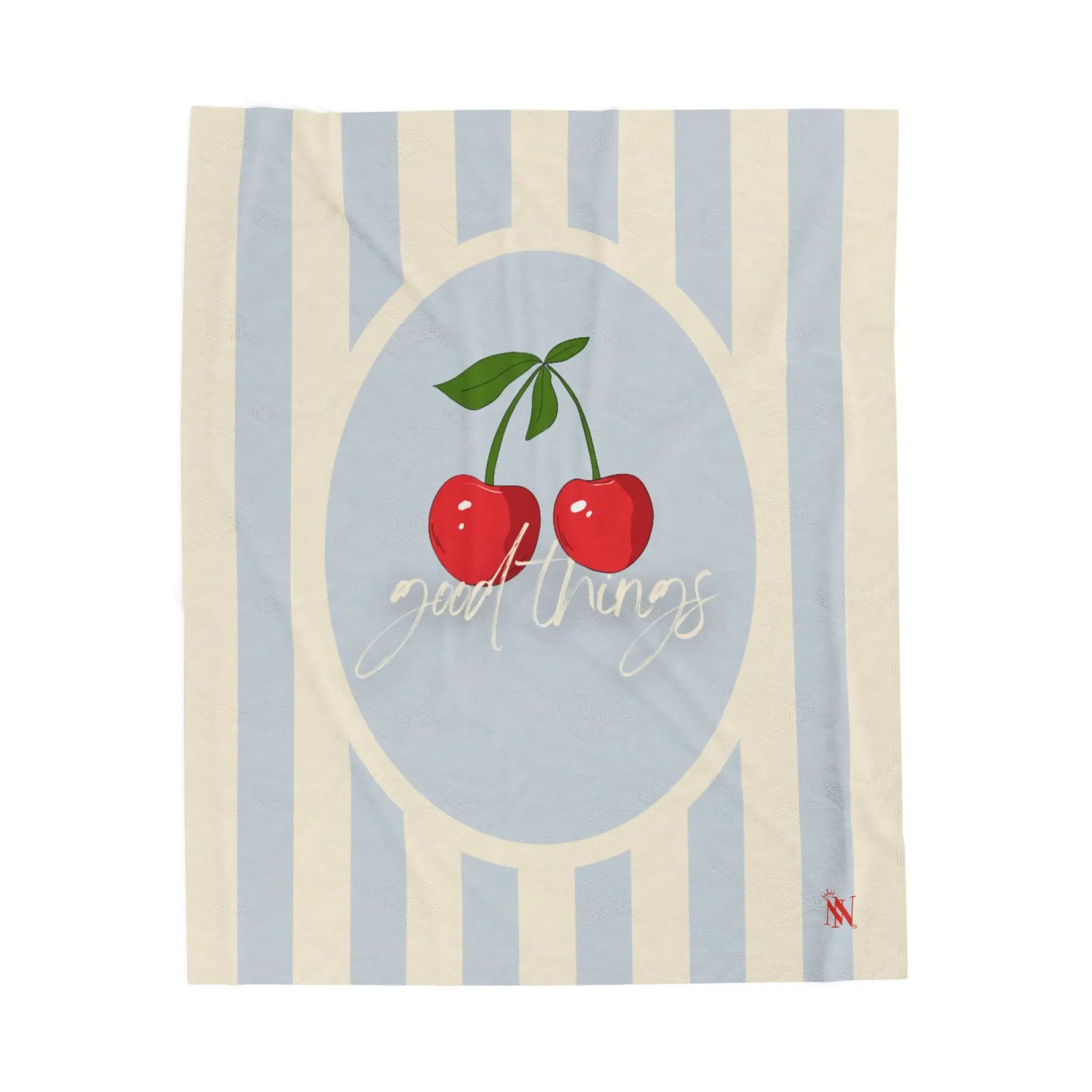 Good Things Cherry Stem Lovers’ Silky Soft Blanket