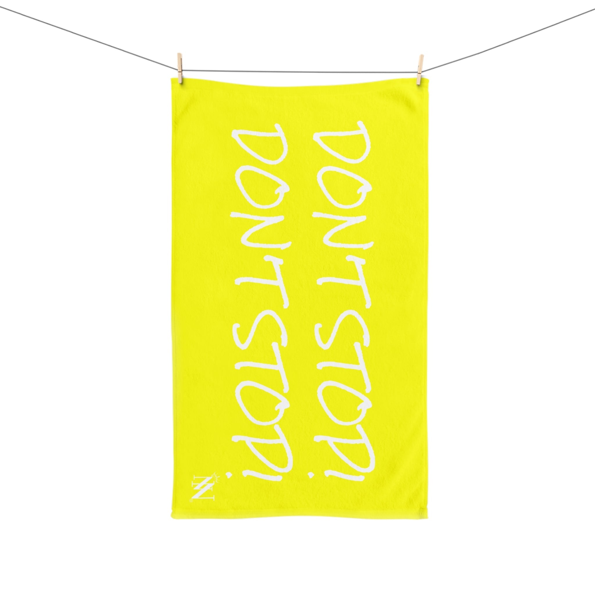 Donât Stop! Donât Stop Yellow Cum Towel