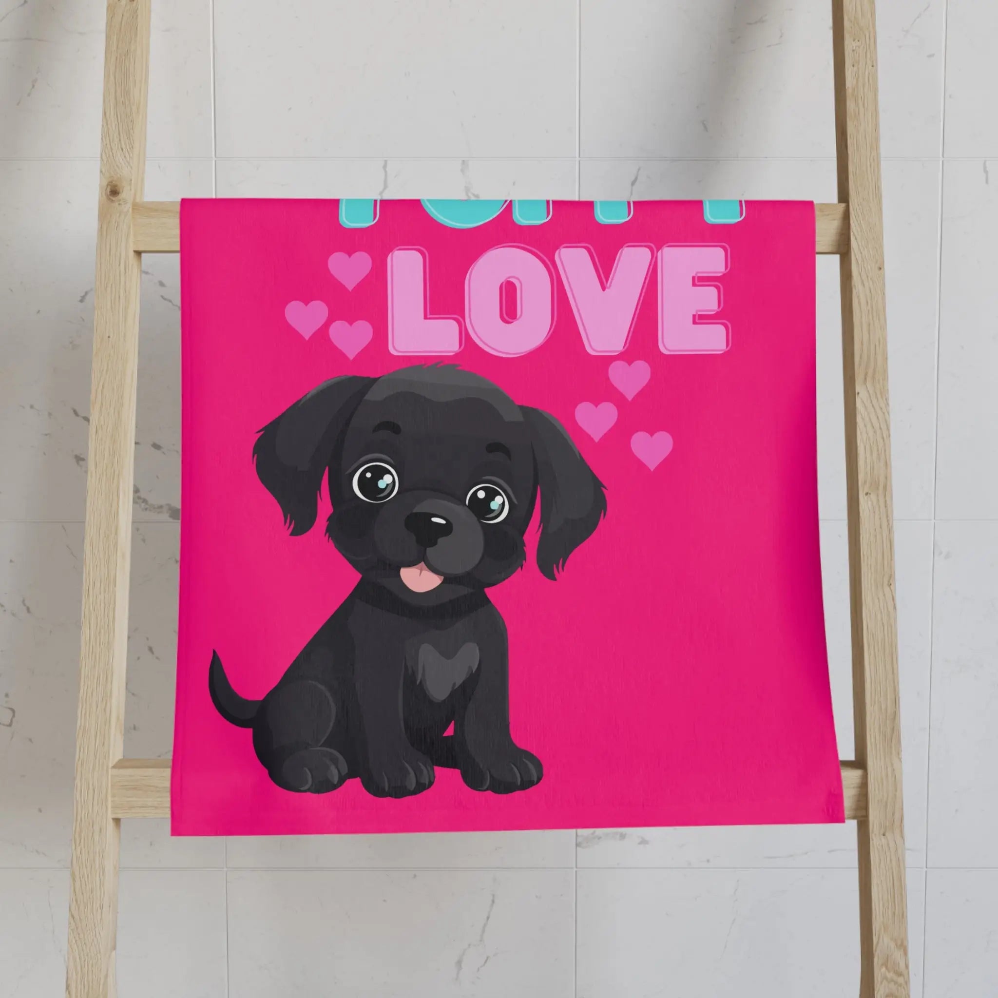Puppy Love Signature Pink | Mix & Match Original Fun-Flirty Lovers’ Towels