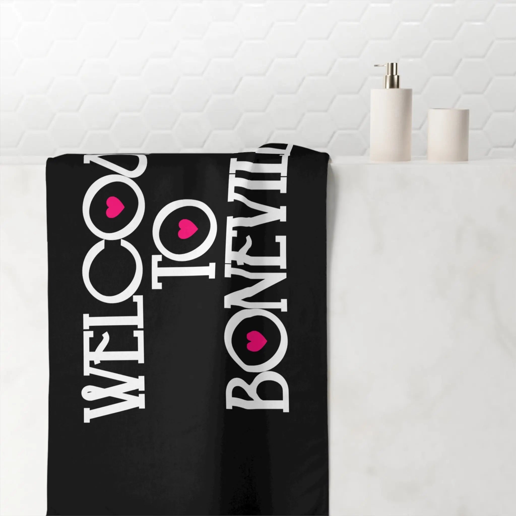 Welcome To Boneville | Nectar Napkins XL Fun-Flirty Lovers’ Towels