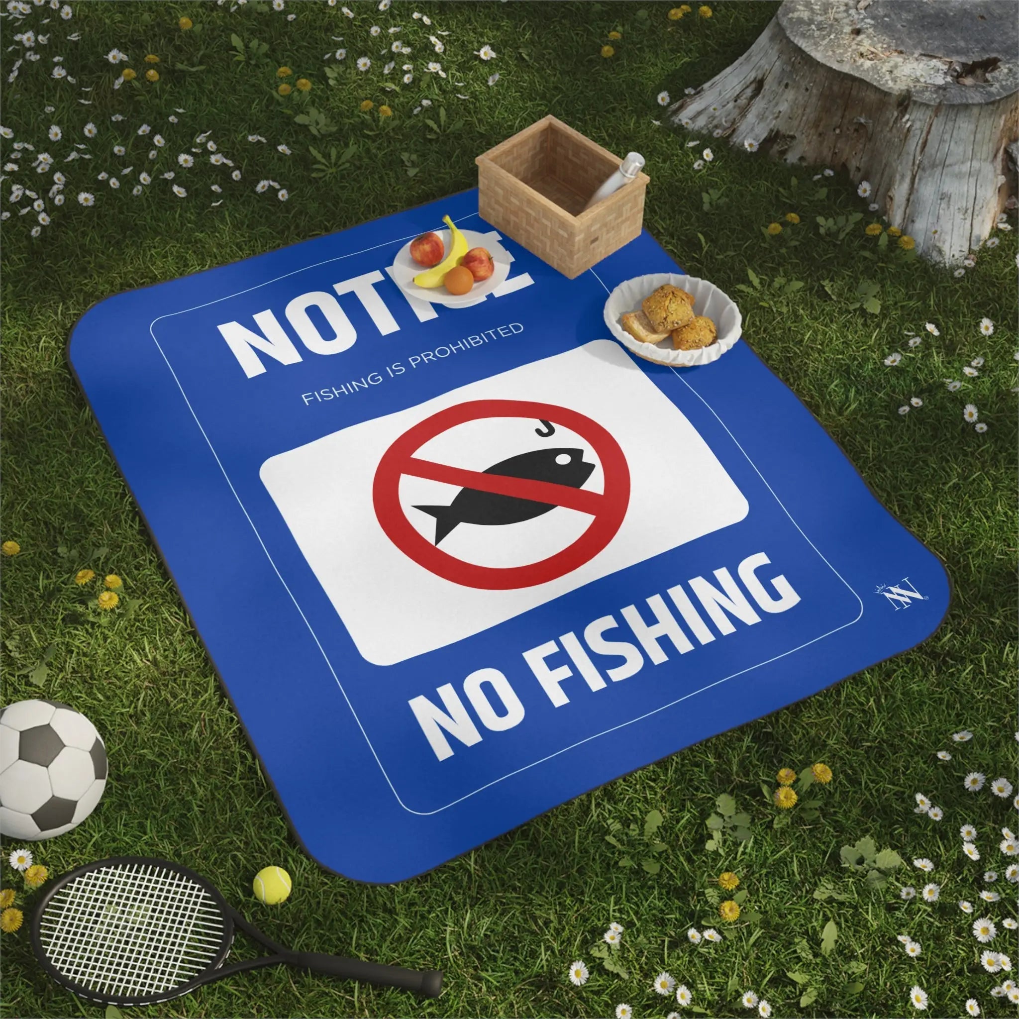 No Fishing Sign Sex Blanket