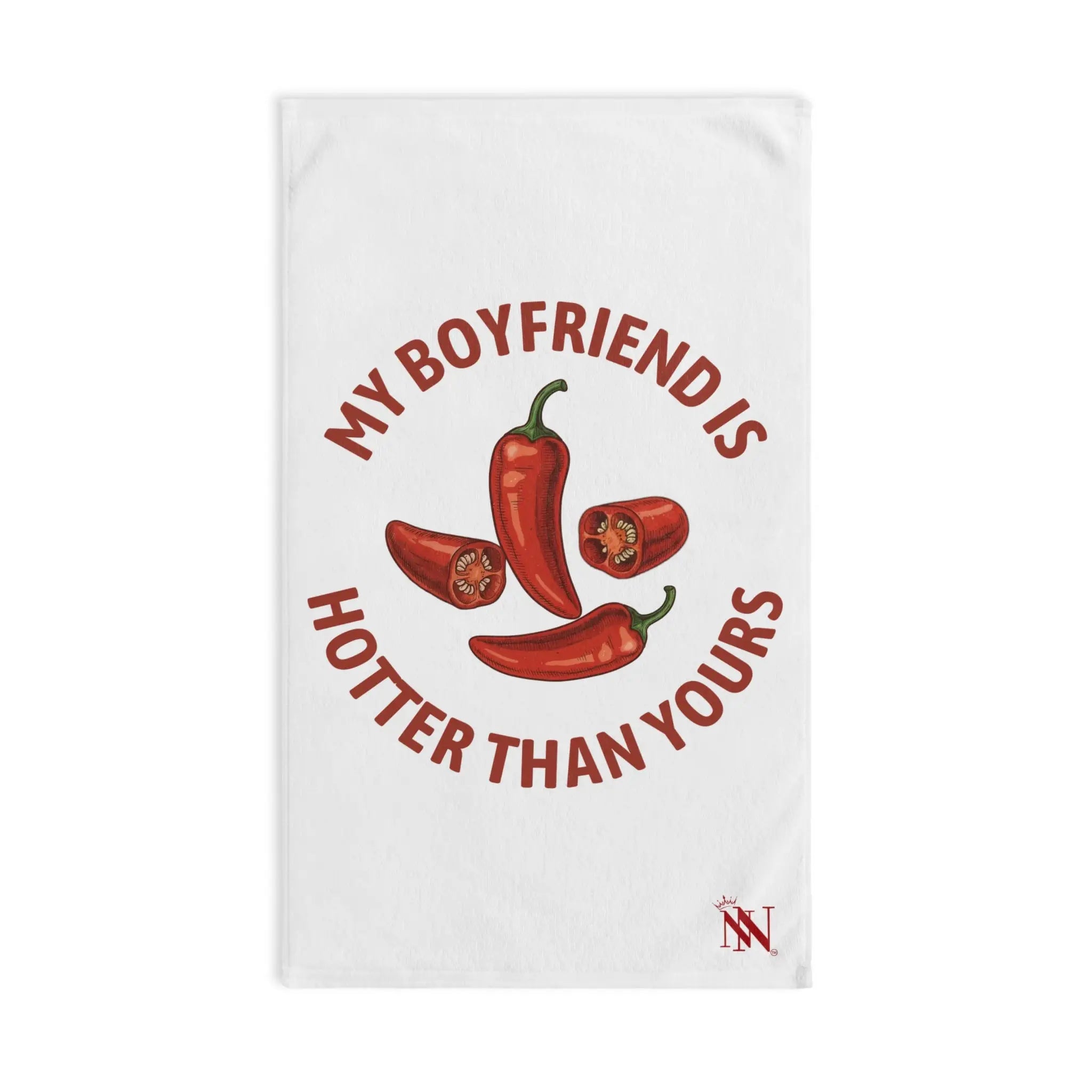 My Boyfriend is Hotter Than Yours Pepper | Mix & Match Classic Fun-Flirty Lovers’ Towels
