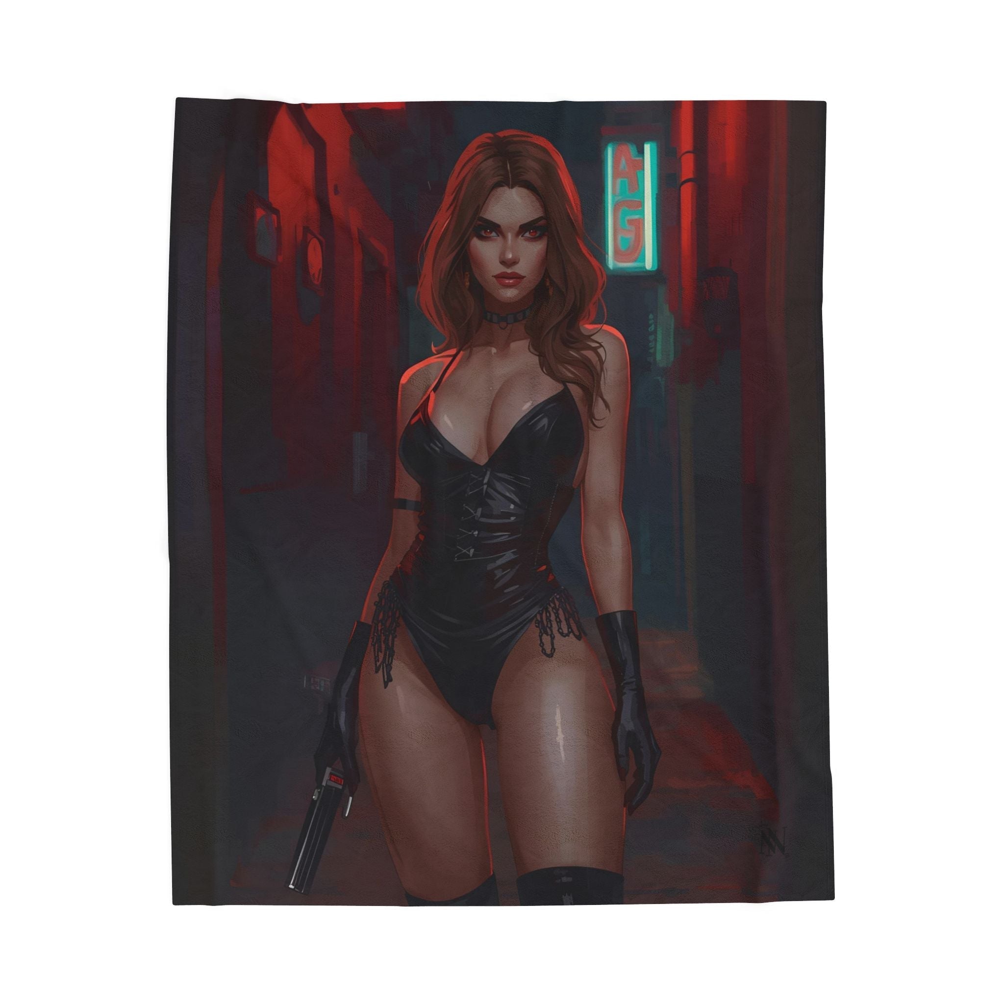 Sexy Domme Graphic | Mix & Match Velveteen Fun-Flirty Lovers’ Blankets