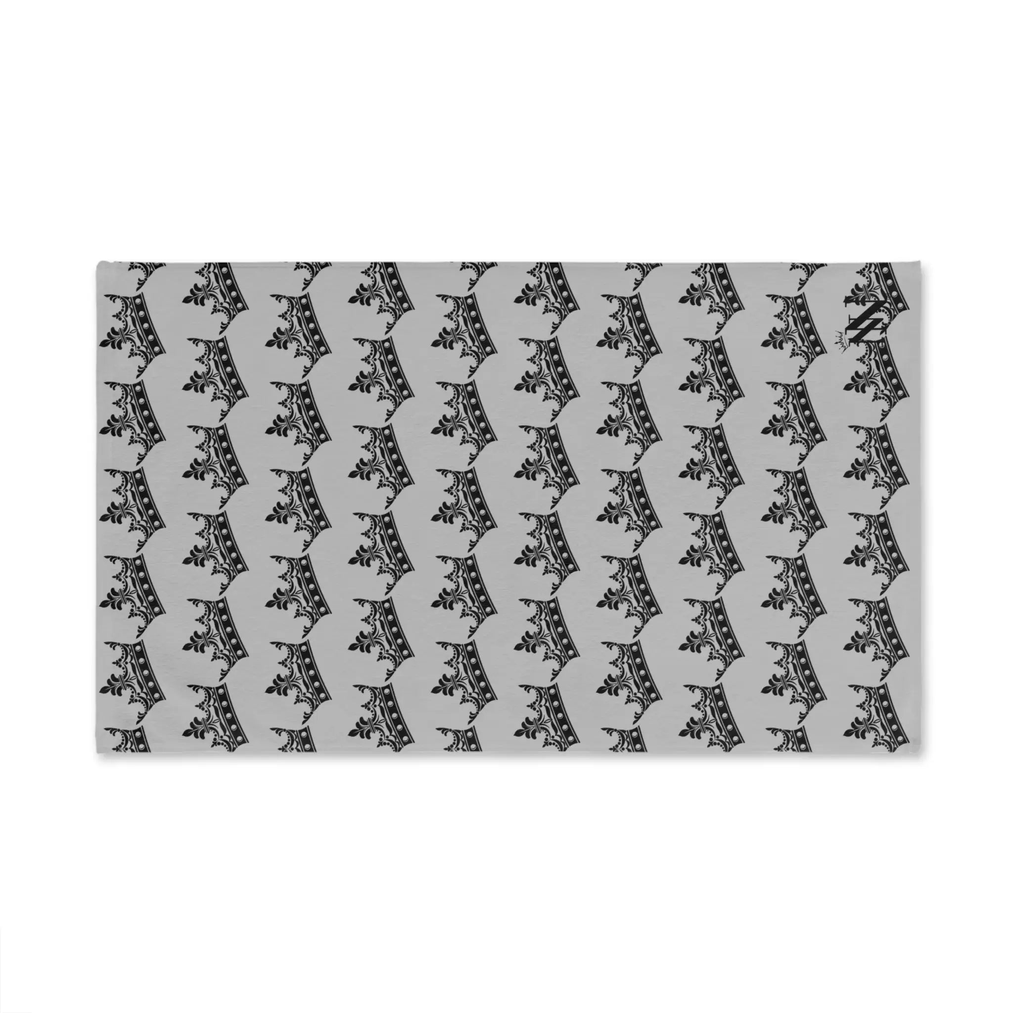 Crown Queen Pattern Silver Cum Towel