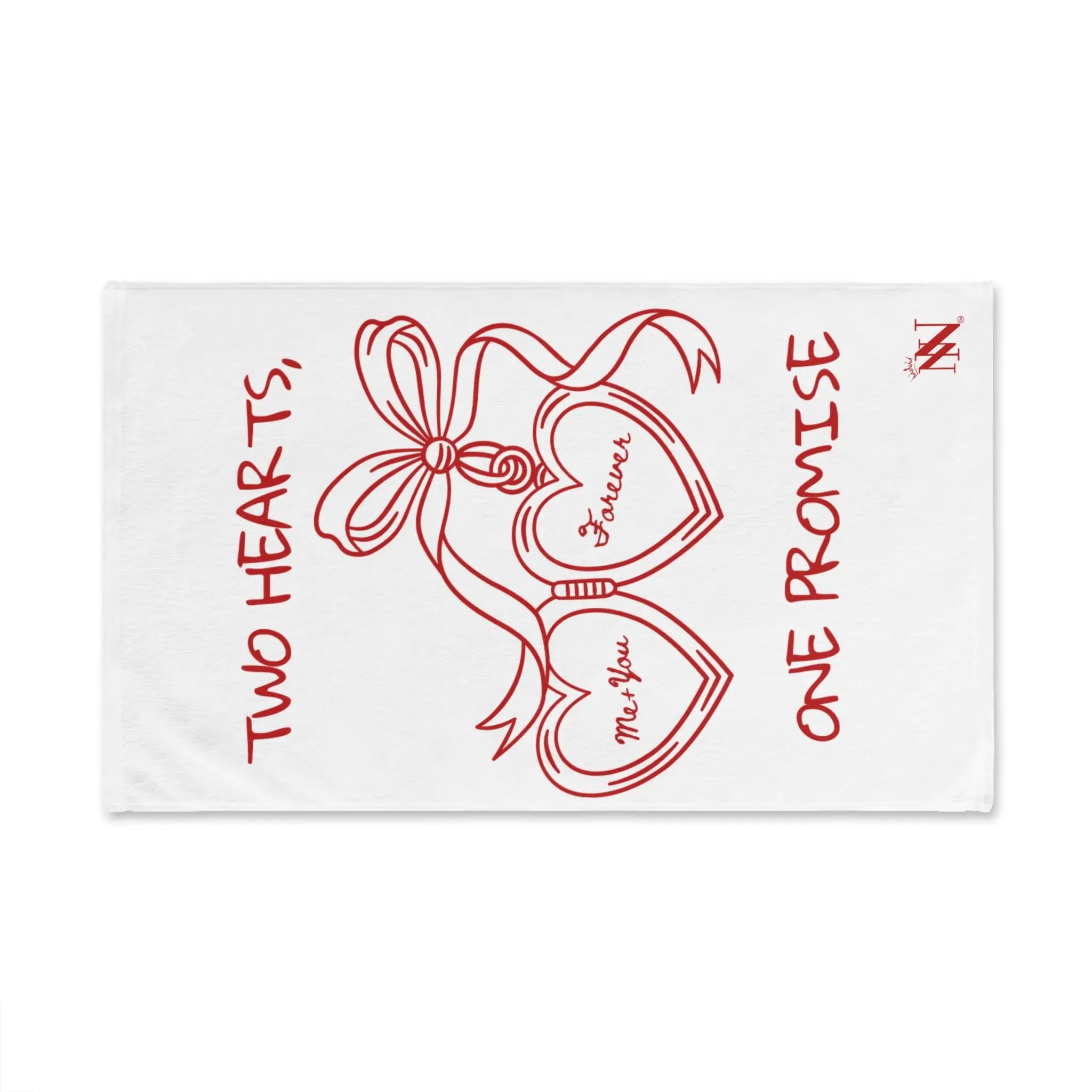 Two Hearts One Promise Cum Towel