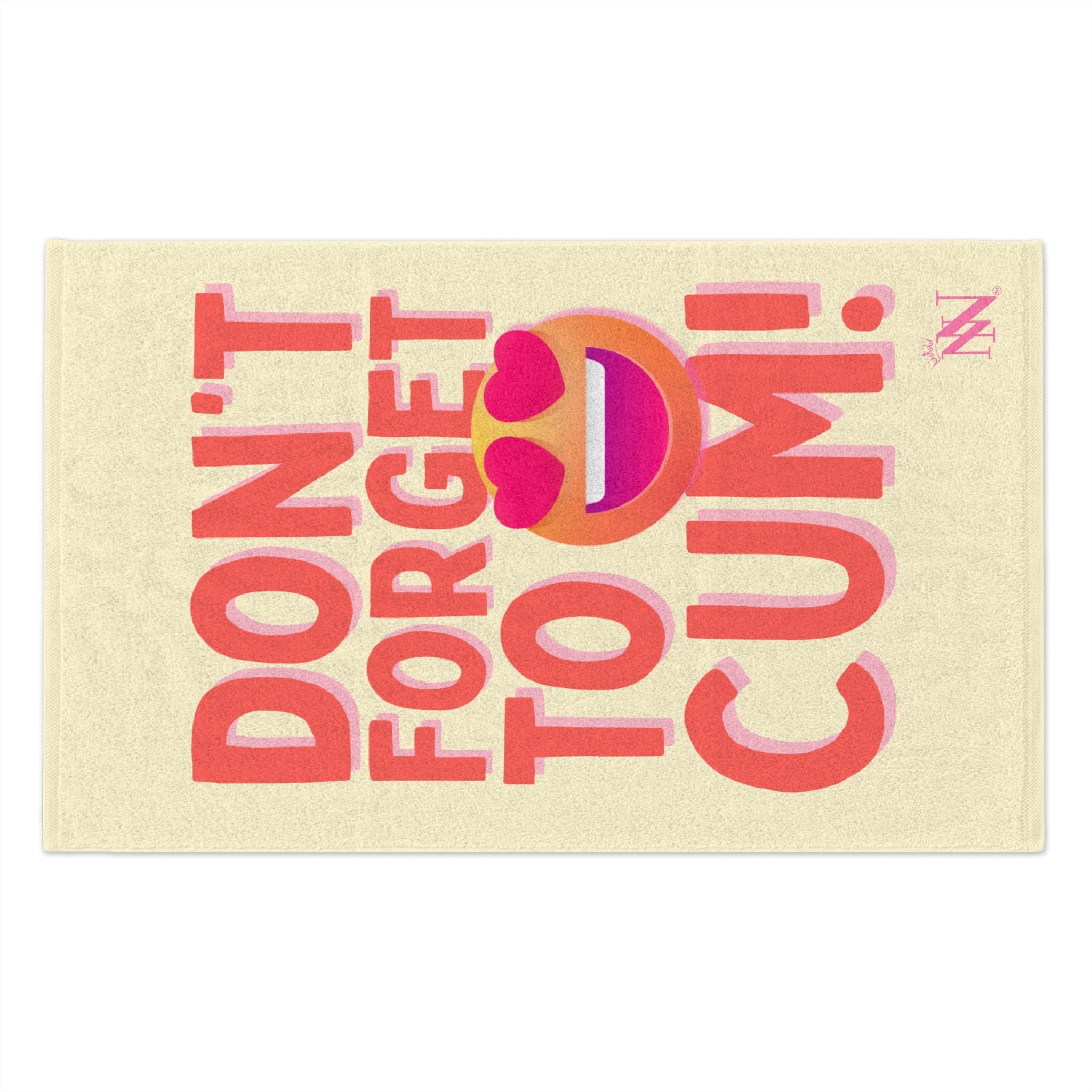 Don’t Forget to Cum! Heart Eyes Emoji Sex Towel