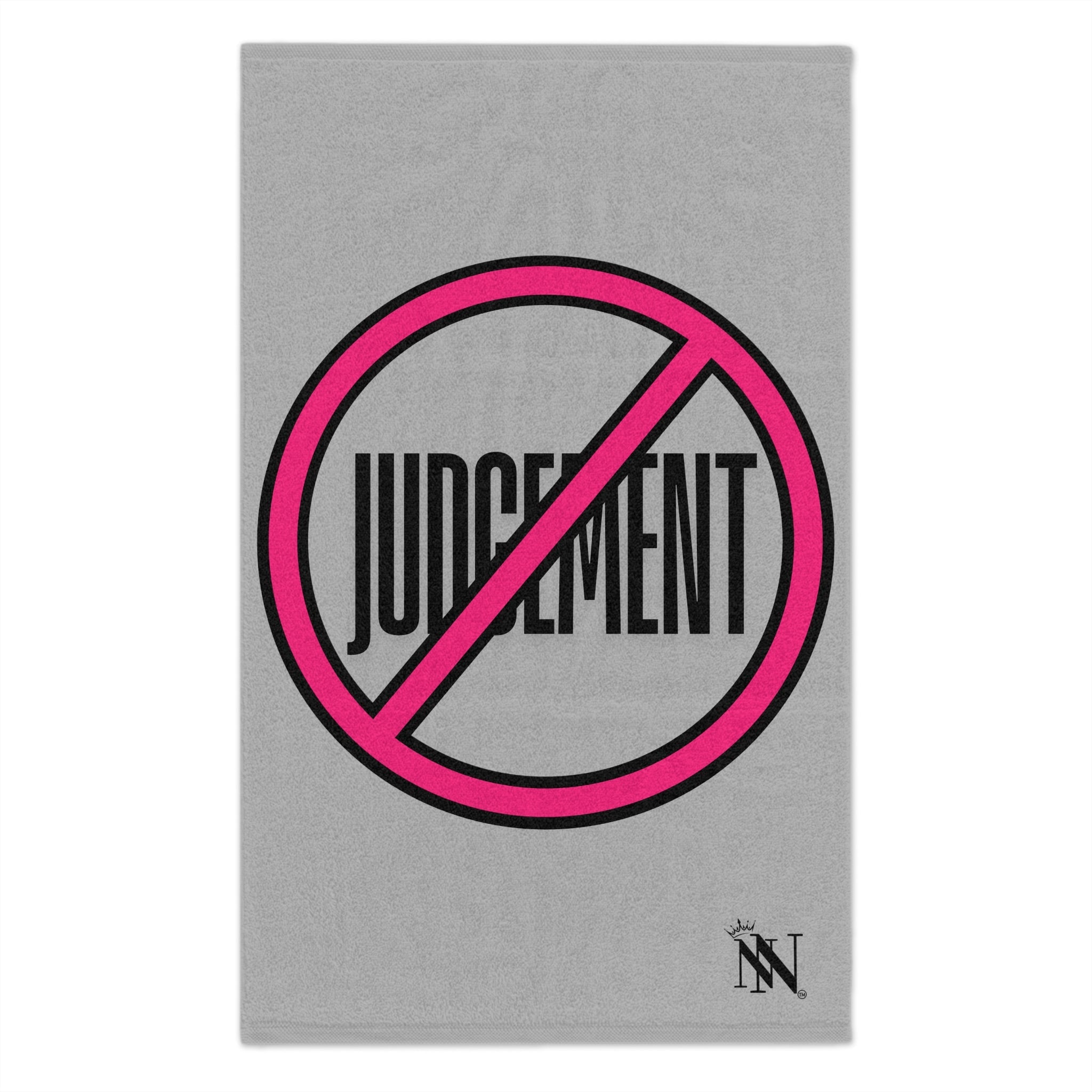 Judgement Free Zone Light Grey | Mix & Match Soft Fun-Flirty Lovers’ Towels