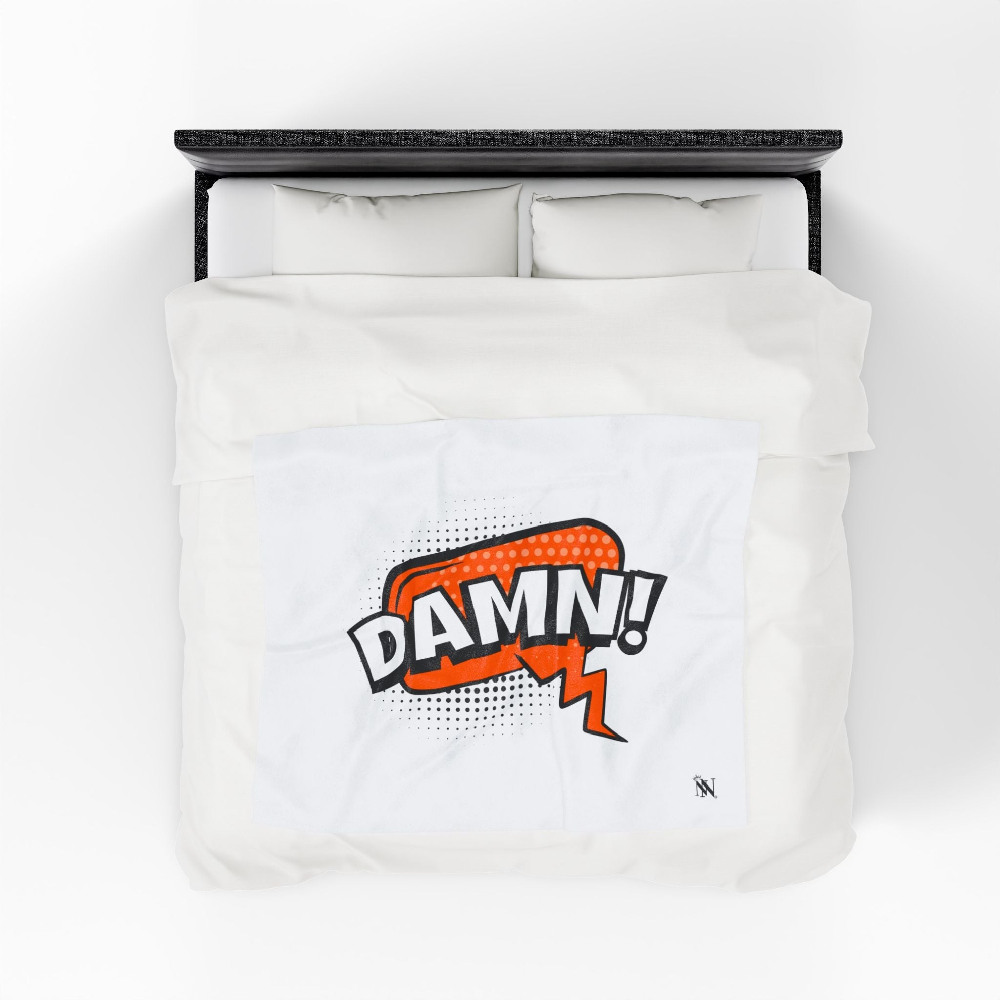 Thinking Damn! Cartoon Fun | Mix & Match Velveteen Fun-Flirty Lovers’ Blankets