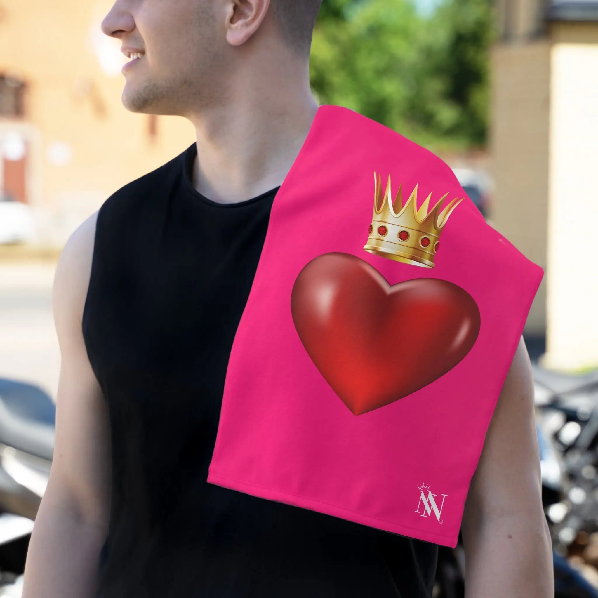 Heart Queen Pink | Mix & Match Soft Fun-Flirty Lovers’ Towels