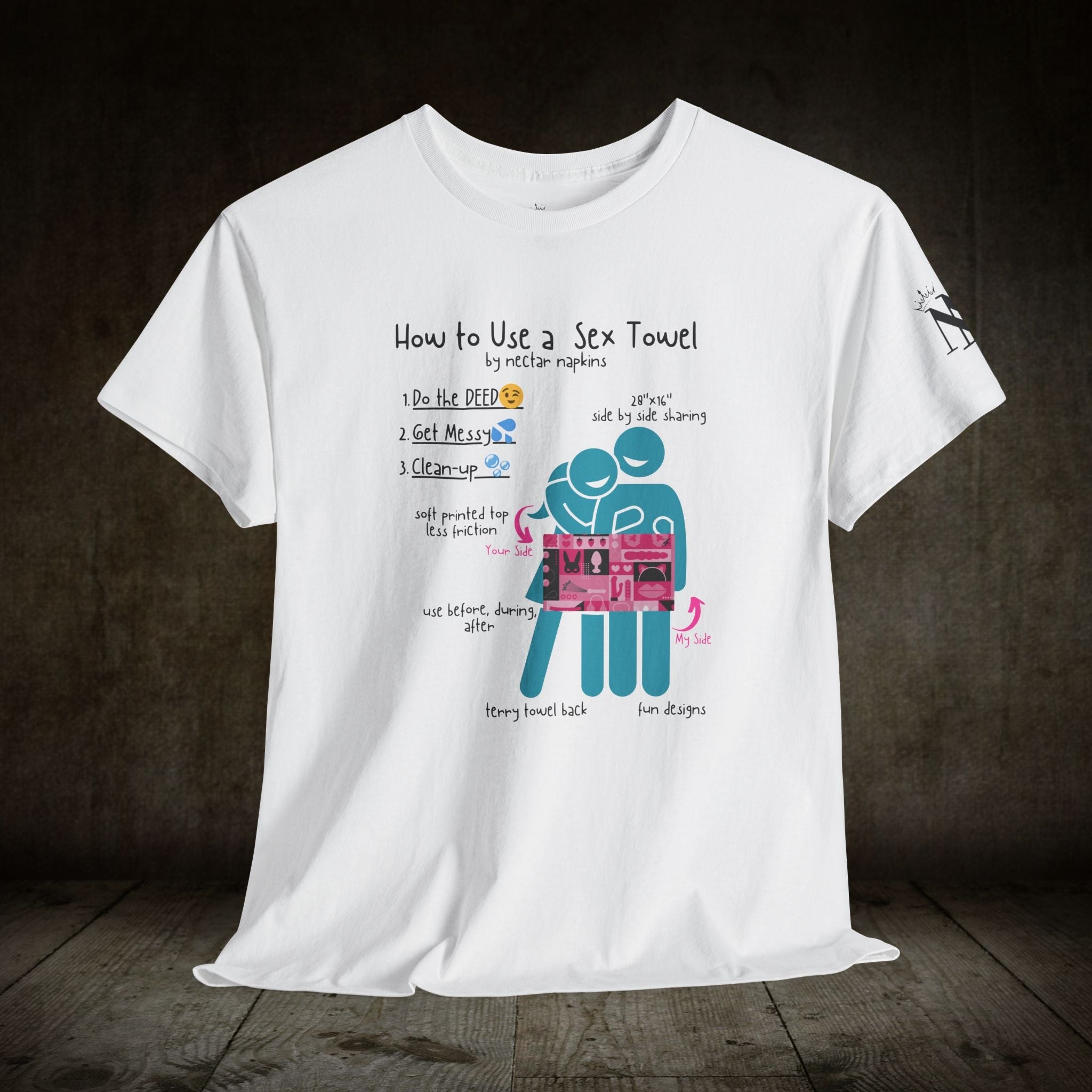 How to Use a Sex Towel | Mix & Match 100% Cotton Unisex Fun-Flirty Lovers’ Tees