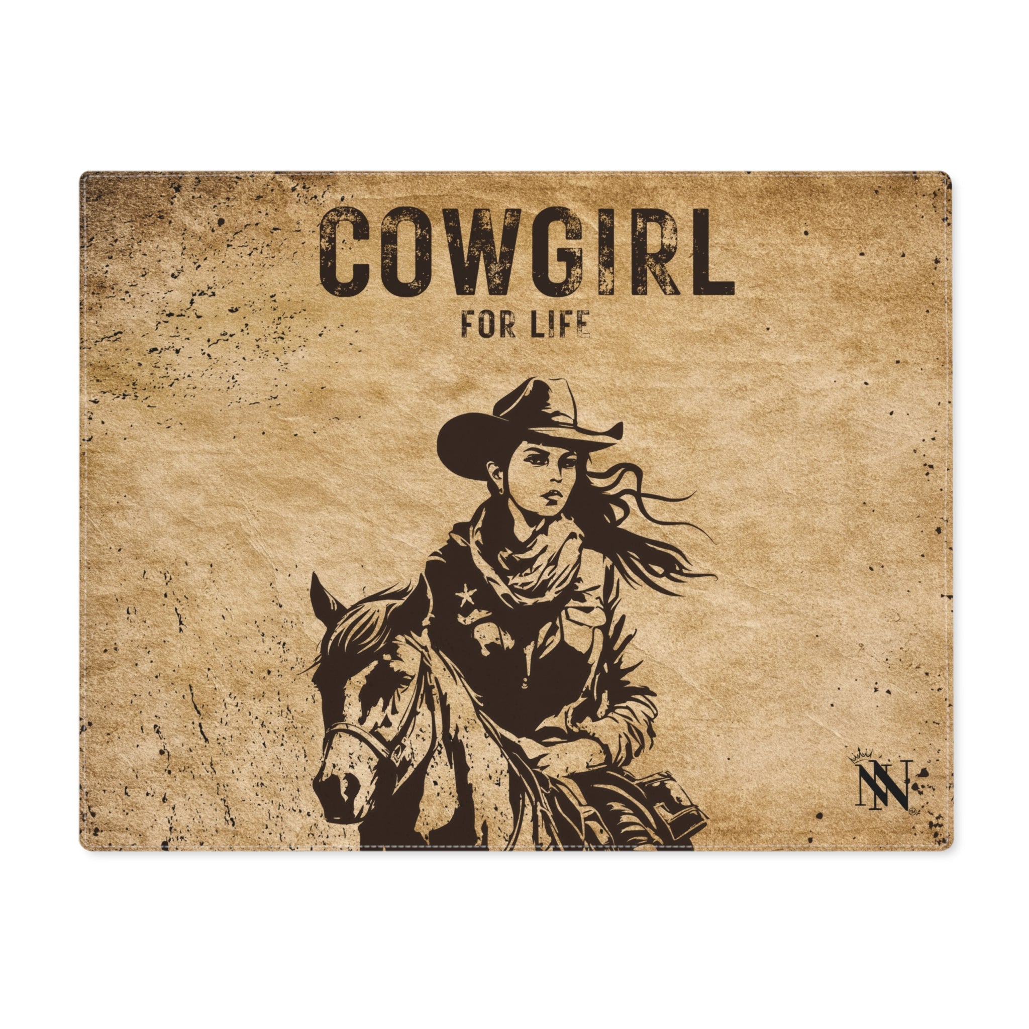 Vintage Cowgirl for Life Poster Washable 100% Cotton Lovers’ Fun Adult Sex Toys Gifts Mat