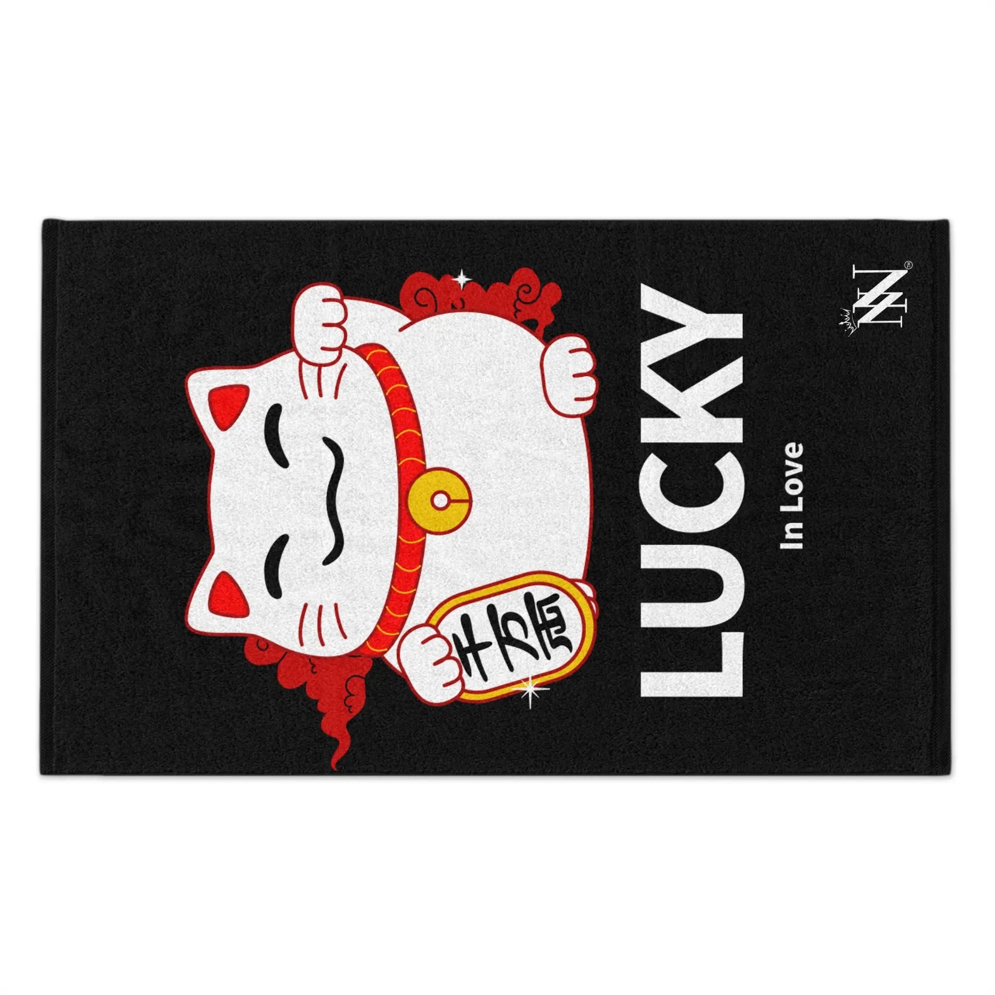 Lucky In Love Beckoning Cat | Mix & Match Soft Fun-Flirty Lovers’ Towels