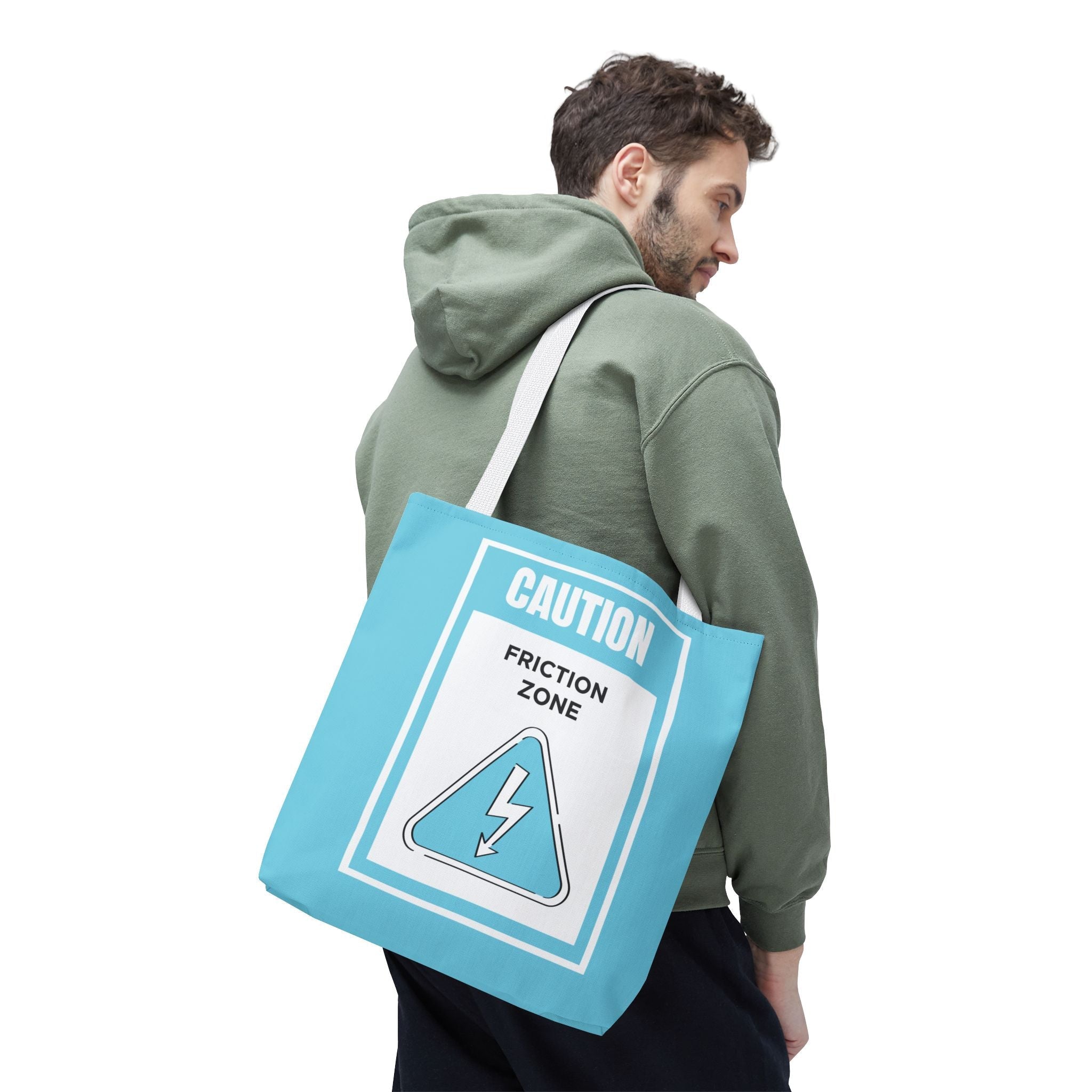 Caution Friction Zone Fun Everyday Cute Tote Bag