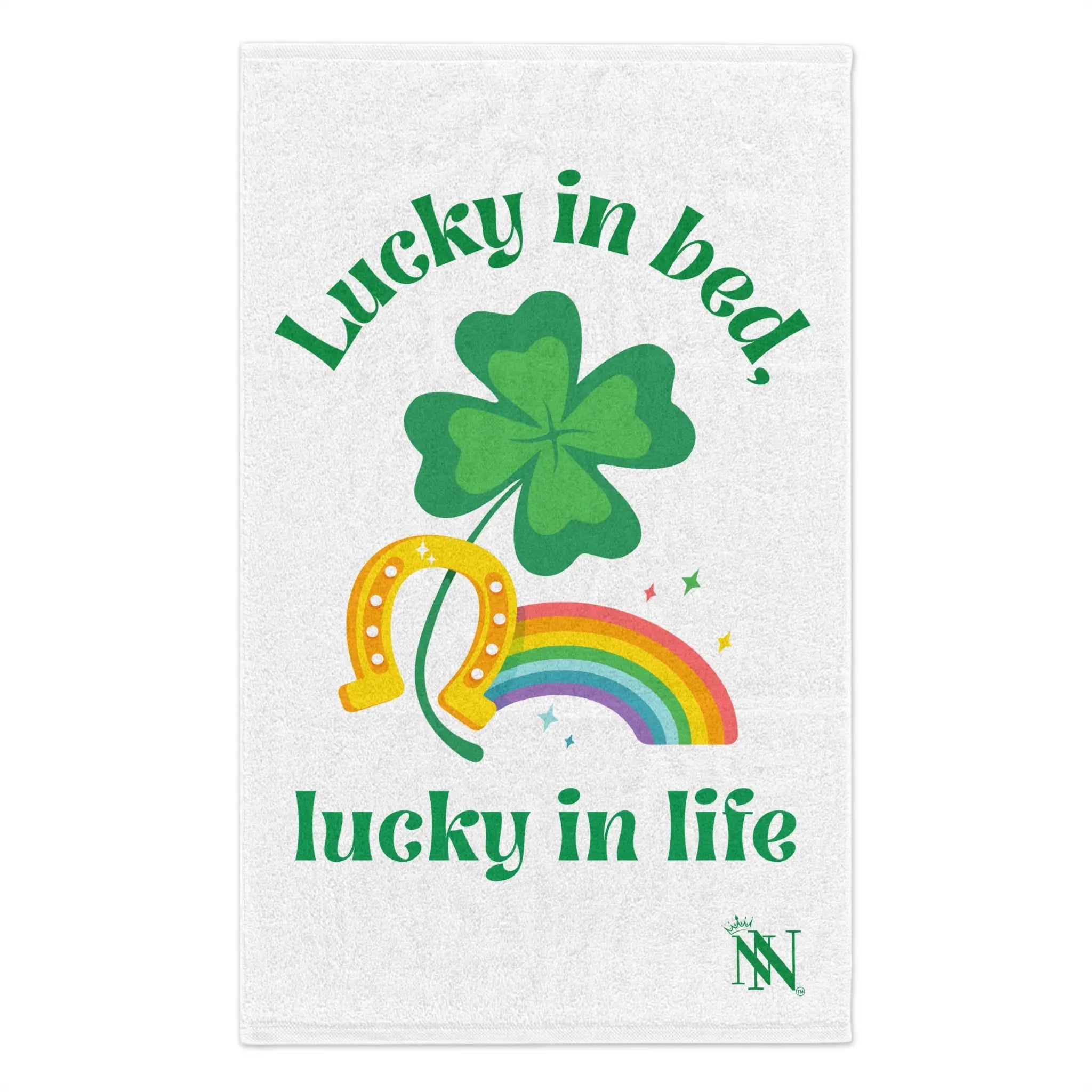 Lucky in Bed Lucky in Life St. Patrick’s Day | Mix & Match Soft Fun-Flirty Lovers’ Towels