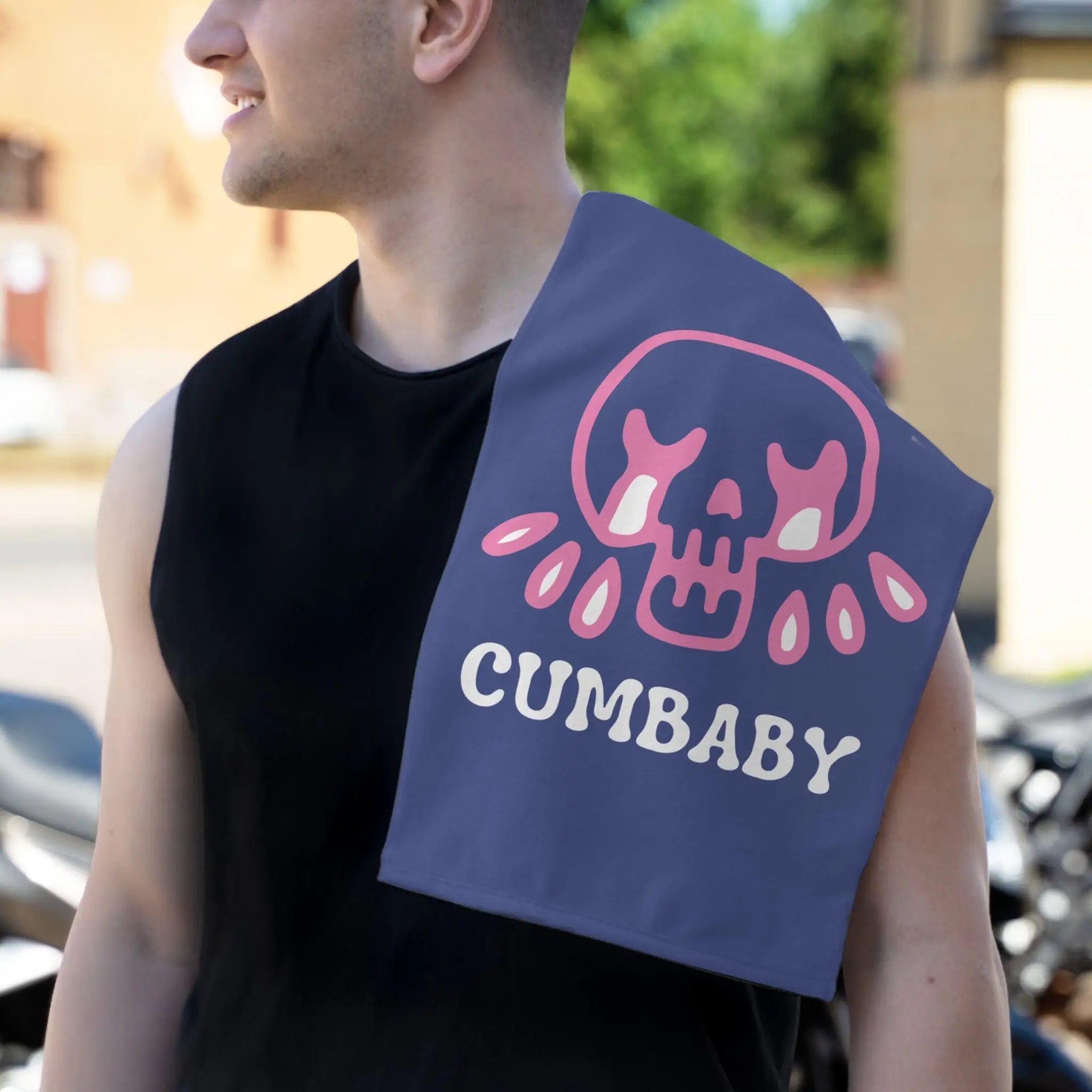 Cumbaby Crying Skull Sex Towel