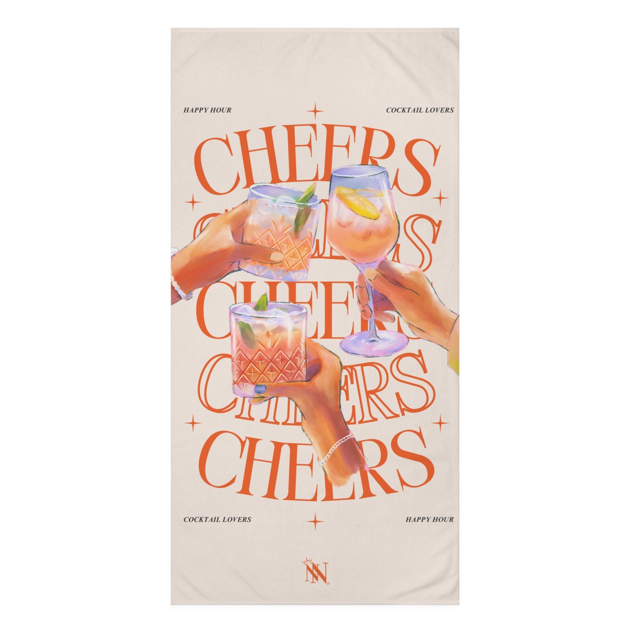 Cheers Cocktail Lovers | Mix & Match XL Fun-Flirty Lovers’ Towels