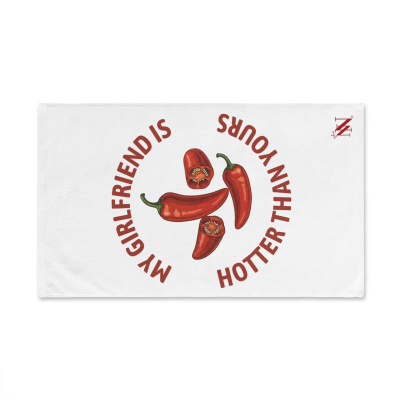My Girlfriend is Hotter Than Yours Pepper | Mix & Match Classic Fun-Flirty Lovers’ Towels