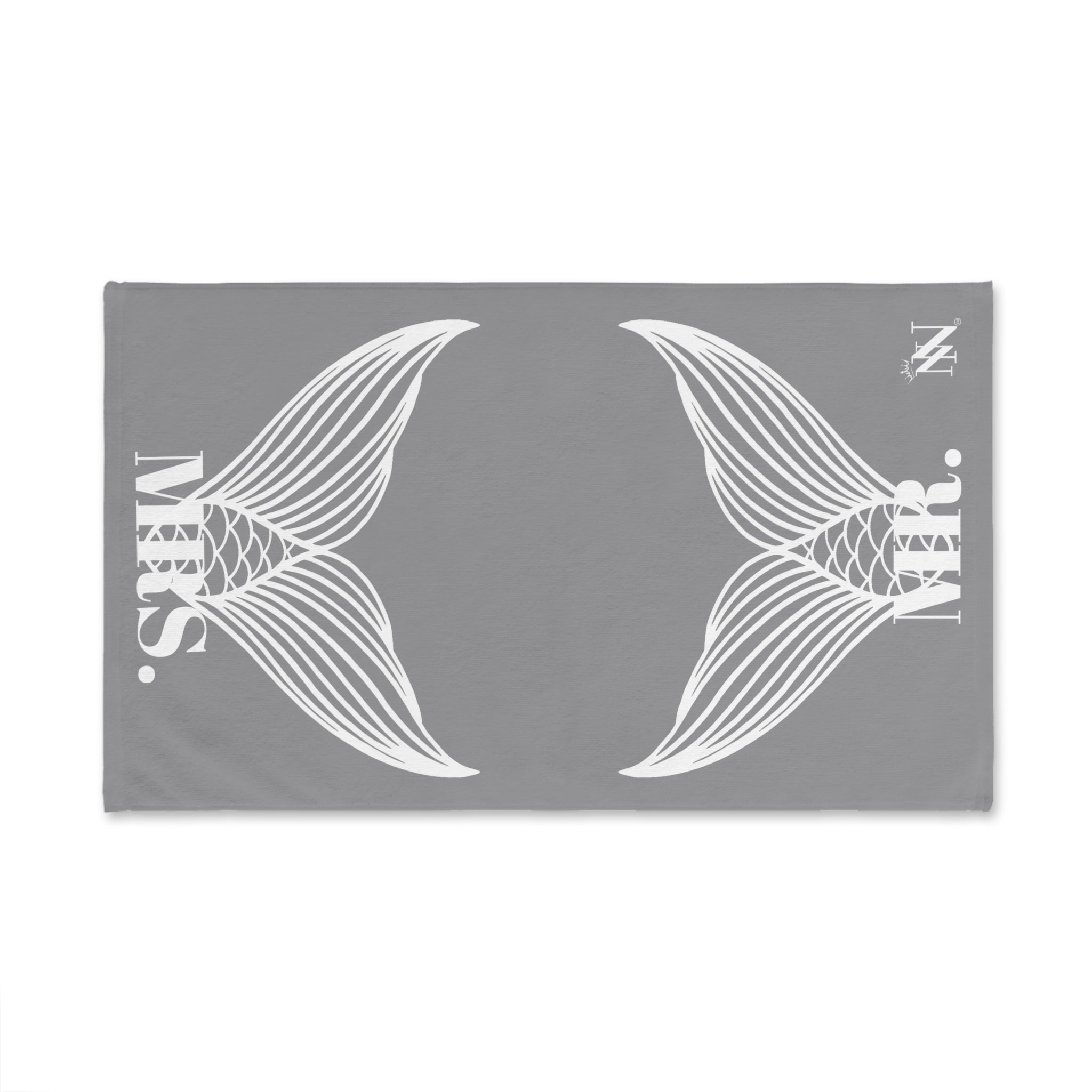 Mr. Mrs. Mermaid Shareable Sides Grey Cum Towel