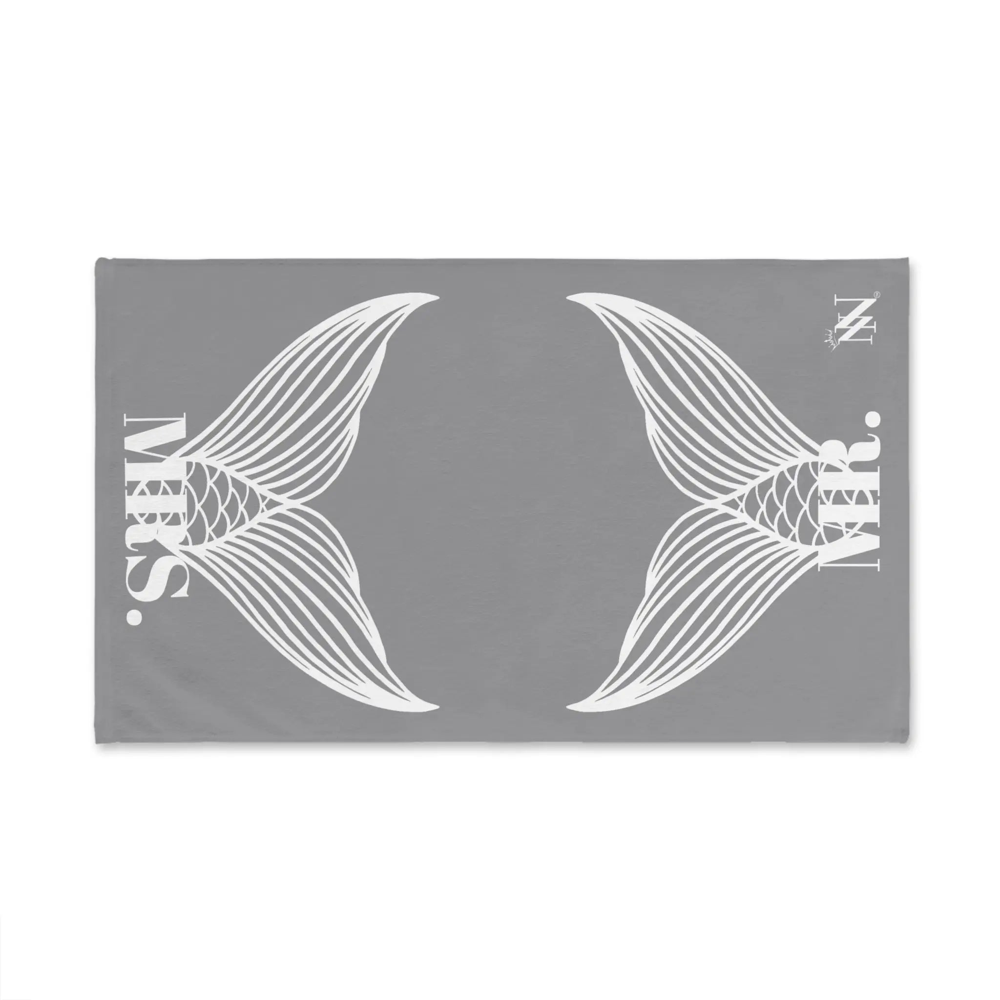Mr. Mrs. Mermaid Shareable Sides Grey Cum Towel