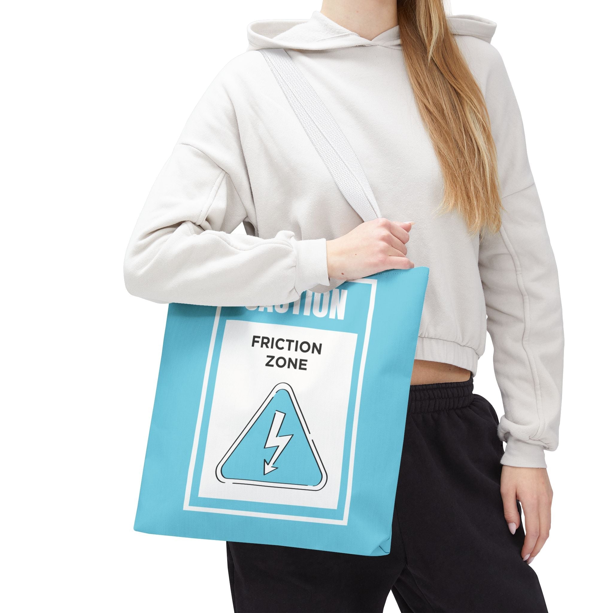 Caution Friction Zone Fun Everyday Cute Tote Bag