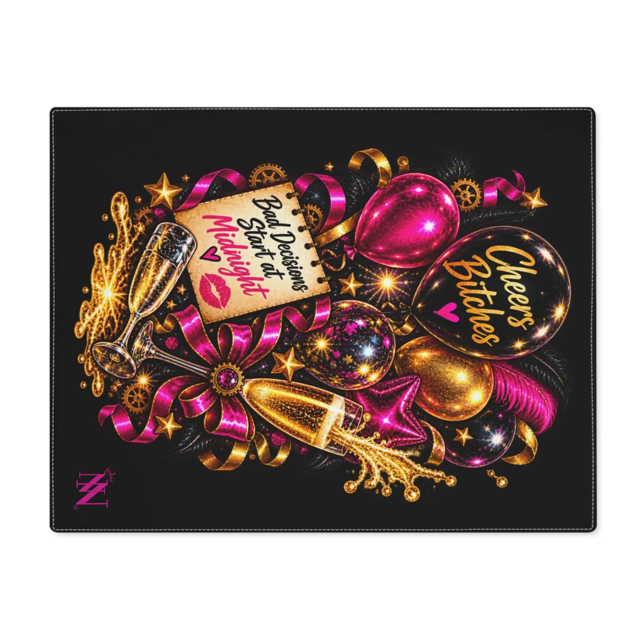 Cheers Bitches New Years | Nectar Napkins Fun-Flirty Lovers’ Toy Mats