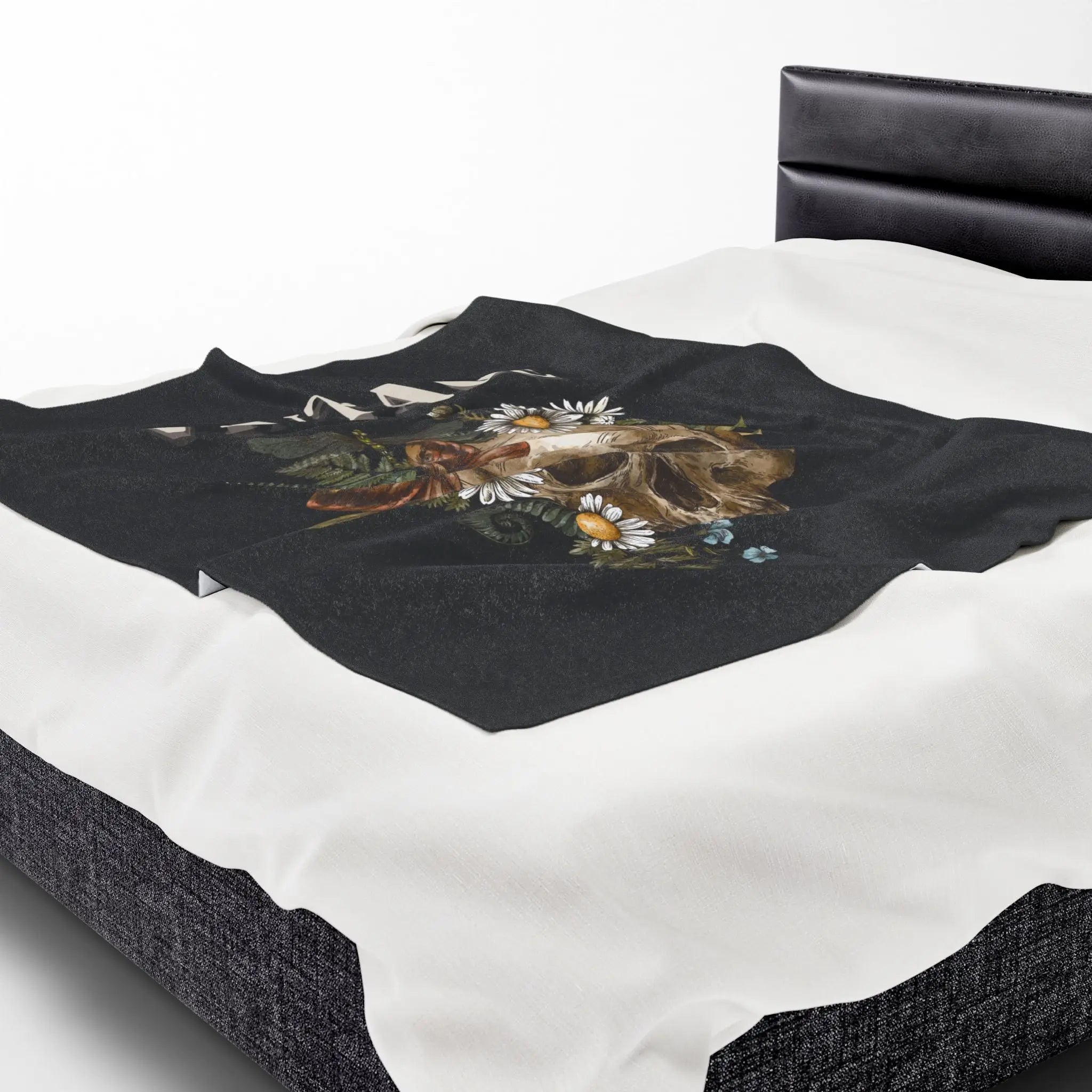 Vintage Floral Skull | Mix & Match Velveteen Fun-Flirty Lovers’ Blankets