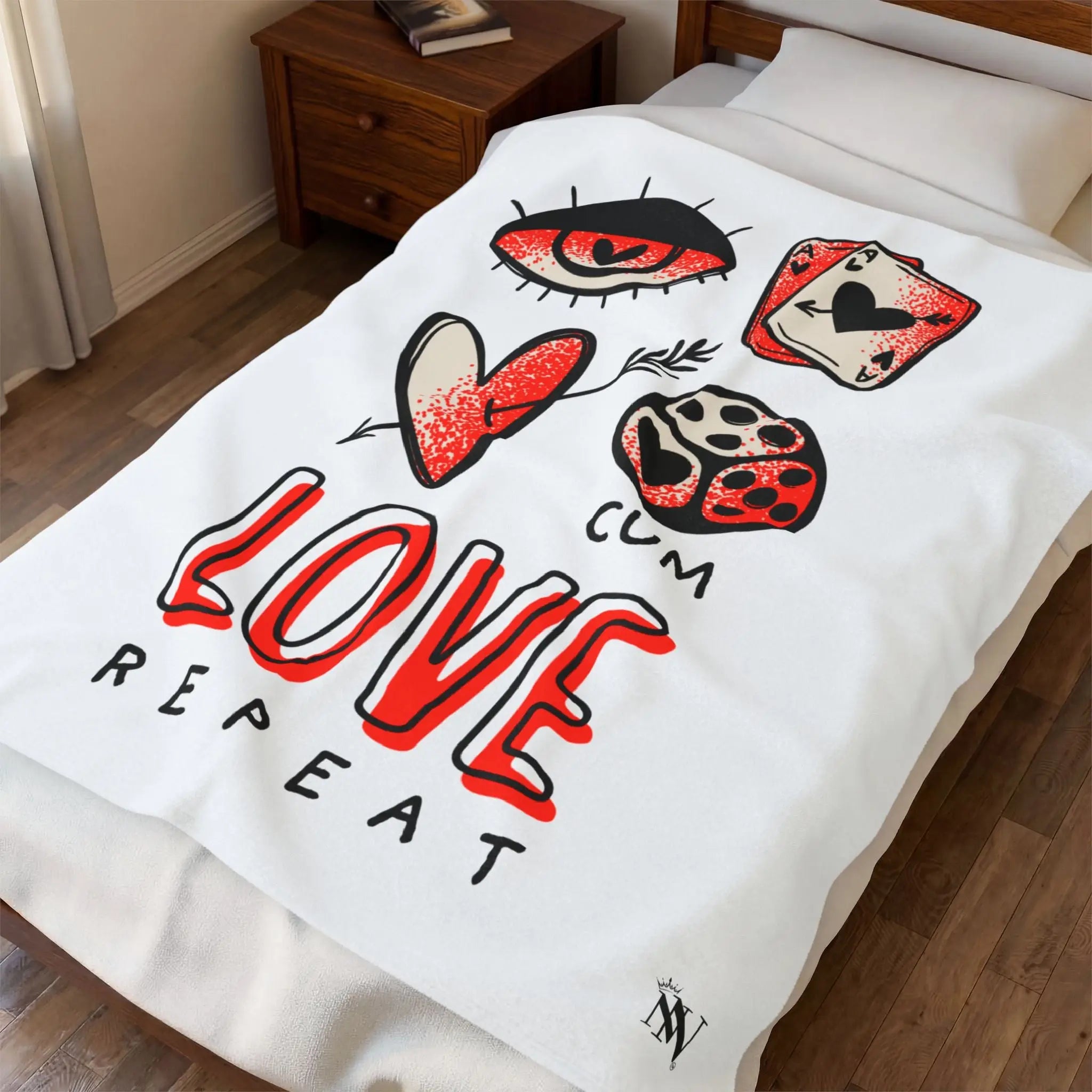 Cum Love Repeat Romantic Sex Gifts Blanket