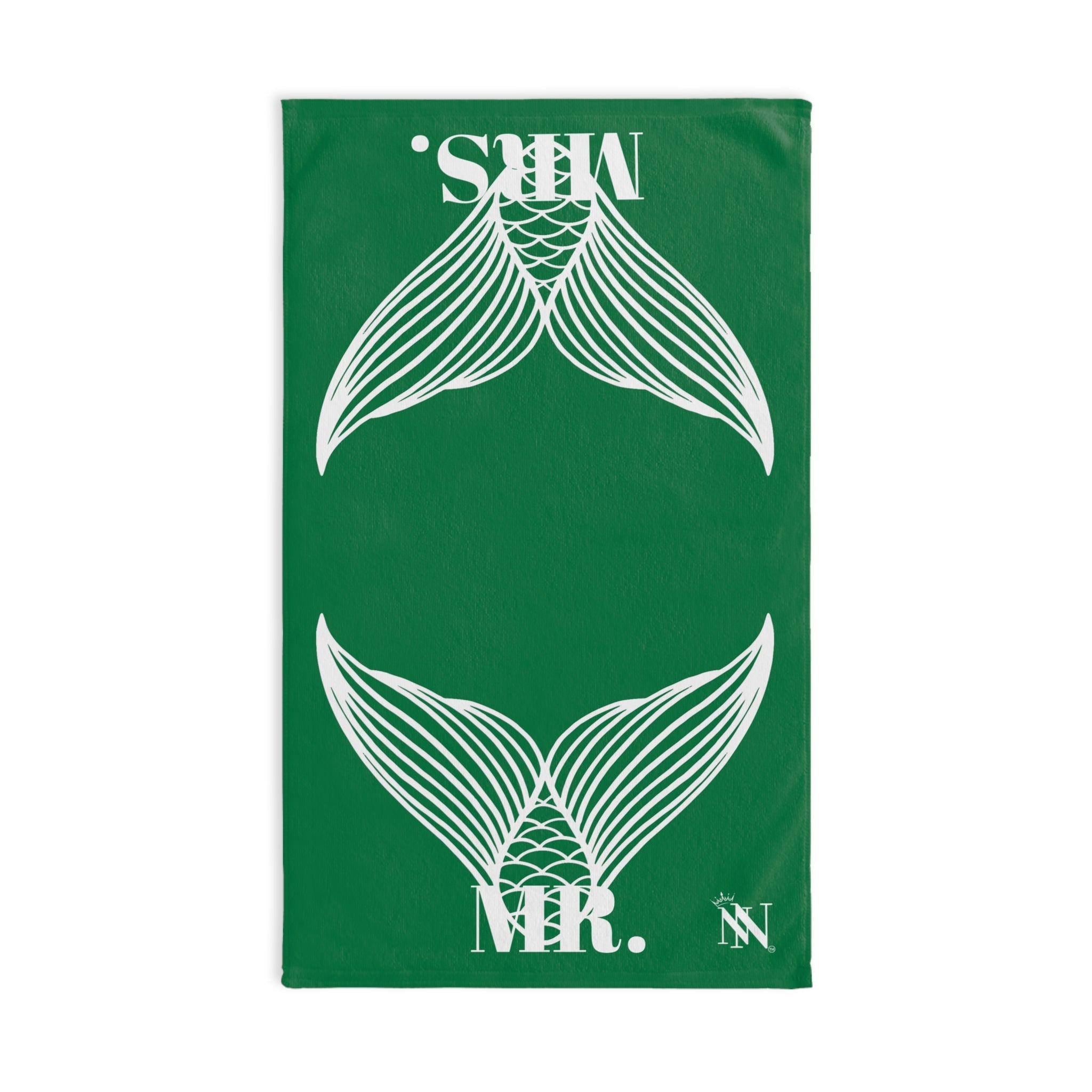 Mr. Mrs. Mermaid Shareable Sides Green Cum Towel