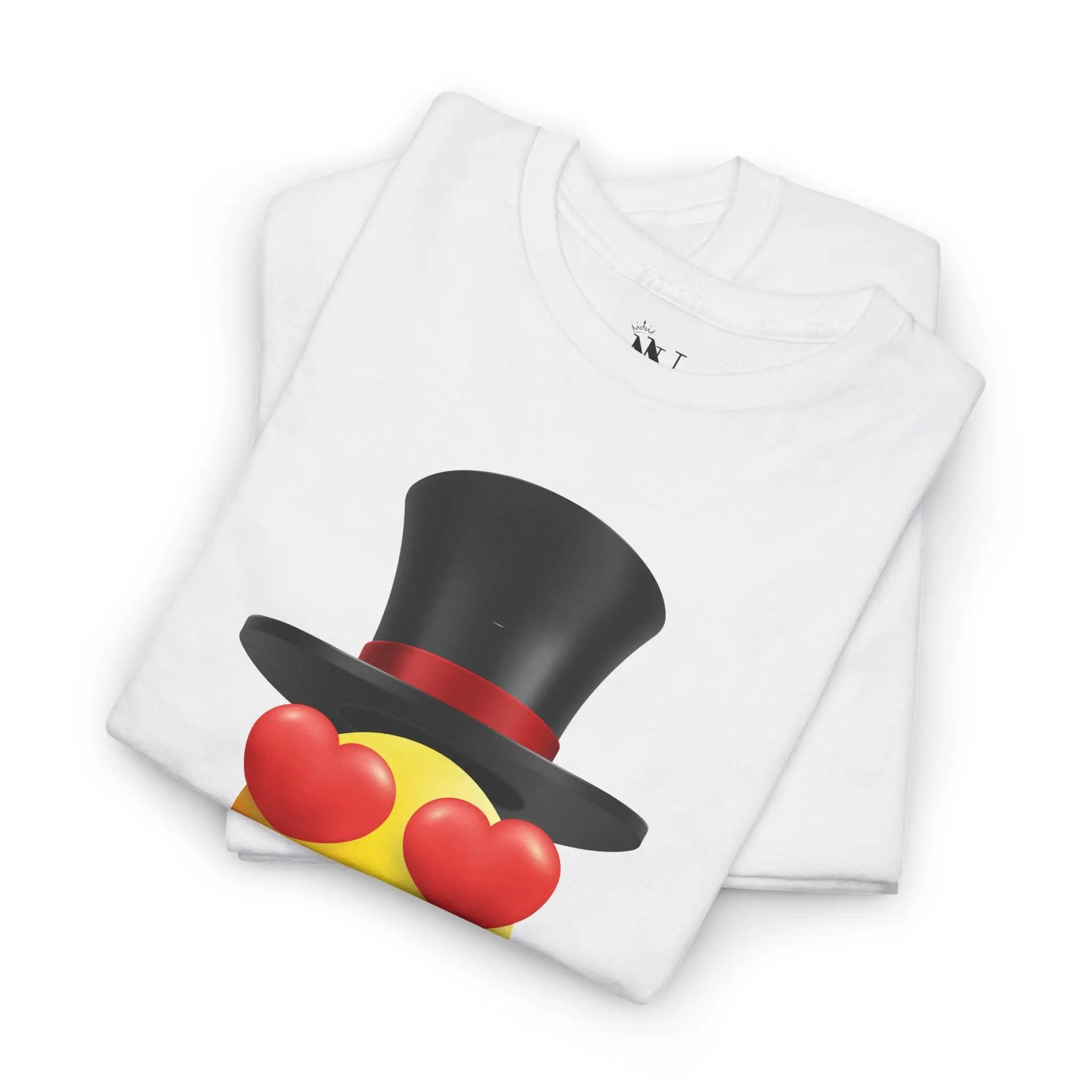 Love in a Top Hat Emoji | Mix & Match Cotton Unisex Fun-Flirty Lovers’ T-Shirts