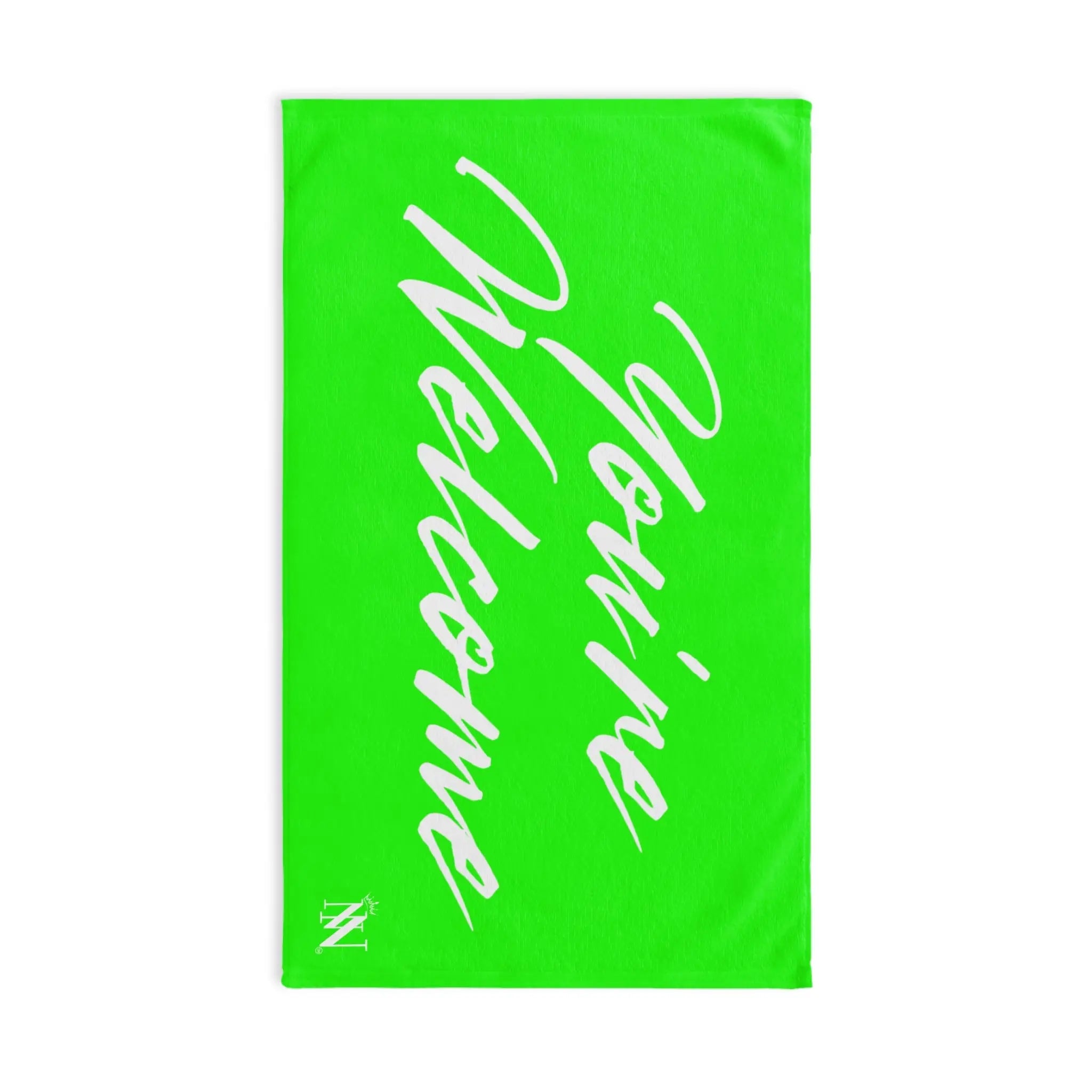 Simply Youâre Welcome Neon Green Cum Towel