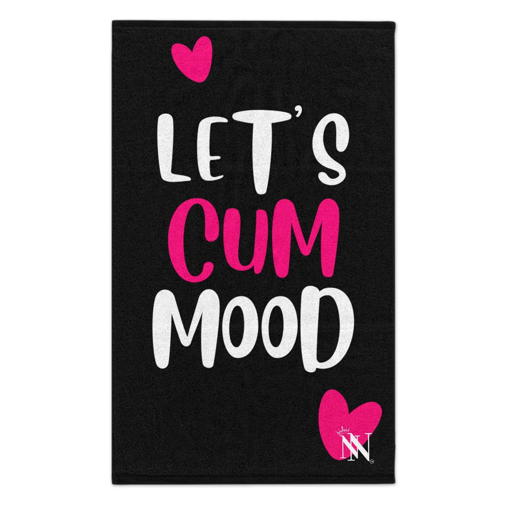 Let’s Cum Mood Hearts Silky Soft Sex Towel