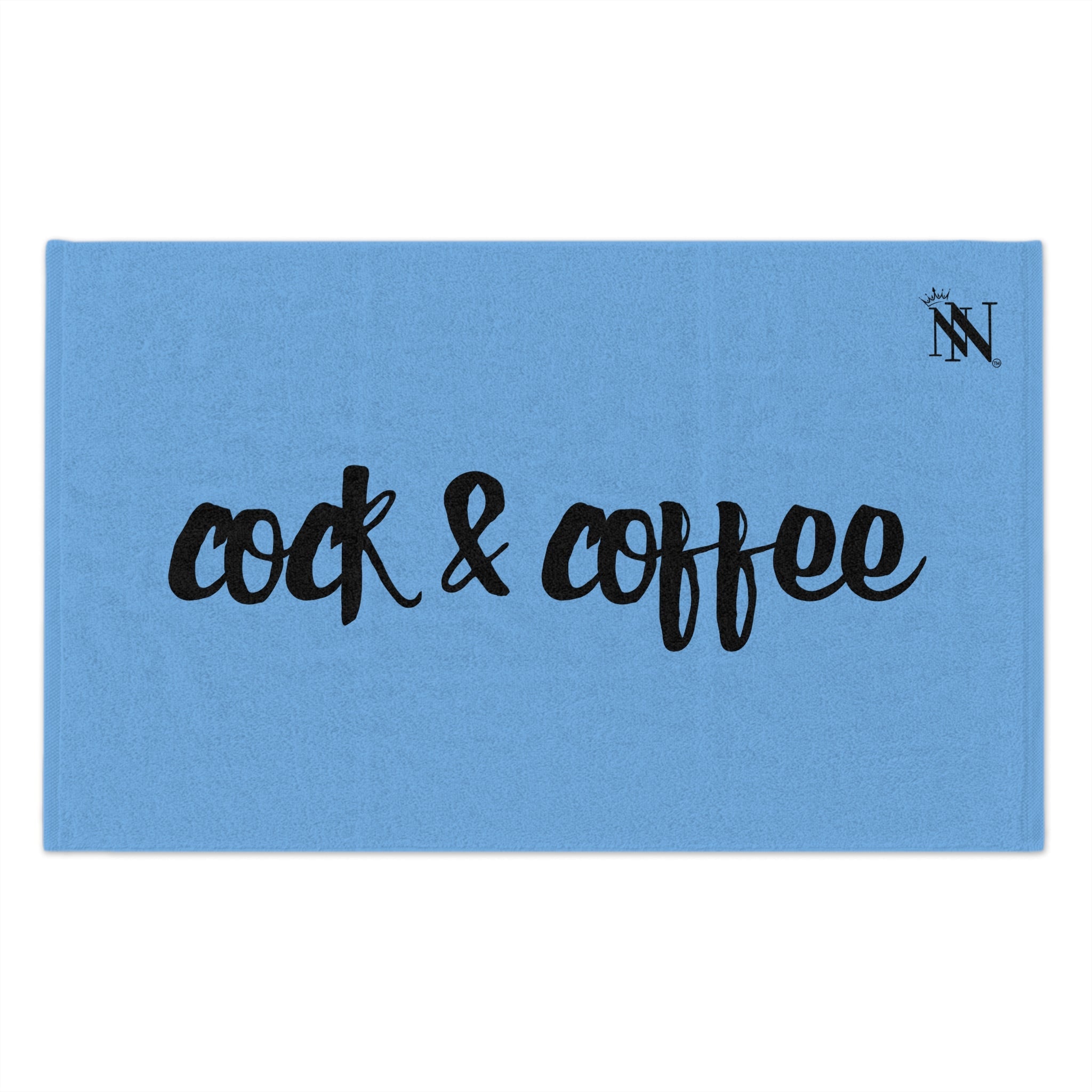 Cock & Coffee Light Blue | Mix & Match Soft Fun-Flirty Lovers’ Towels