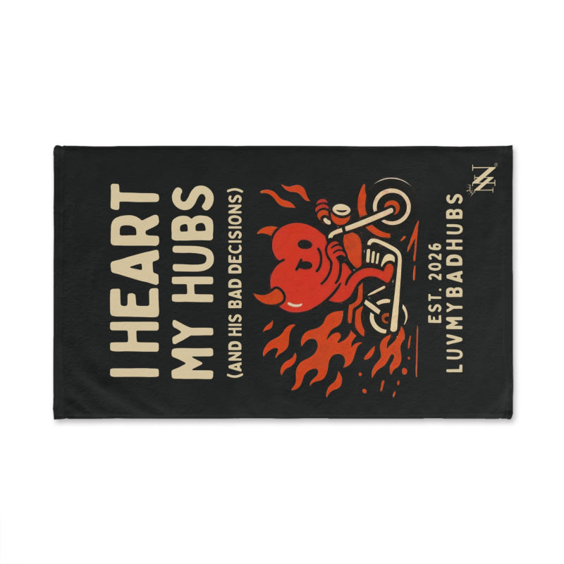 I Heart My Hubs | Mix & Match Classic Fun-Flirty Lovers’ Towels
