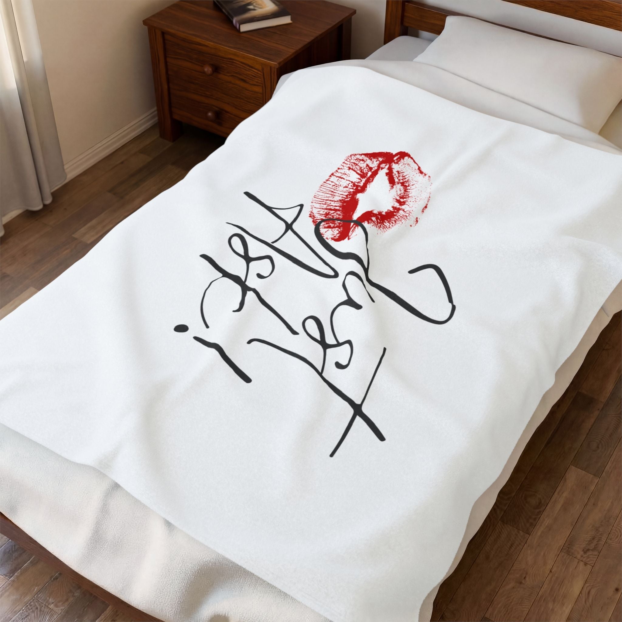 Just Ask! with a Kiss Romantic Gifts Love Blanket