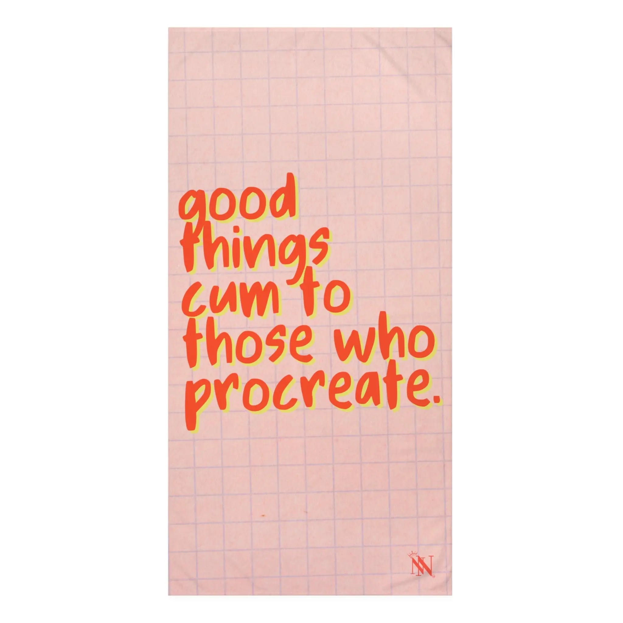 Good Things Cum to Those Who Procreate. Beach Towel