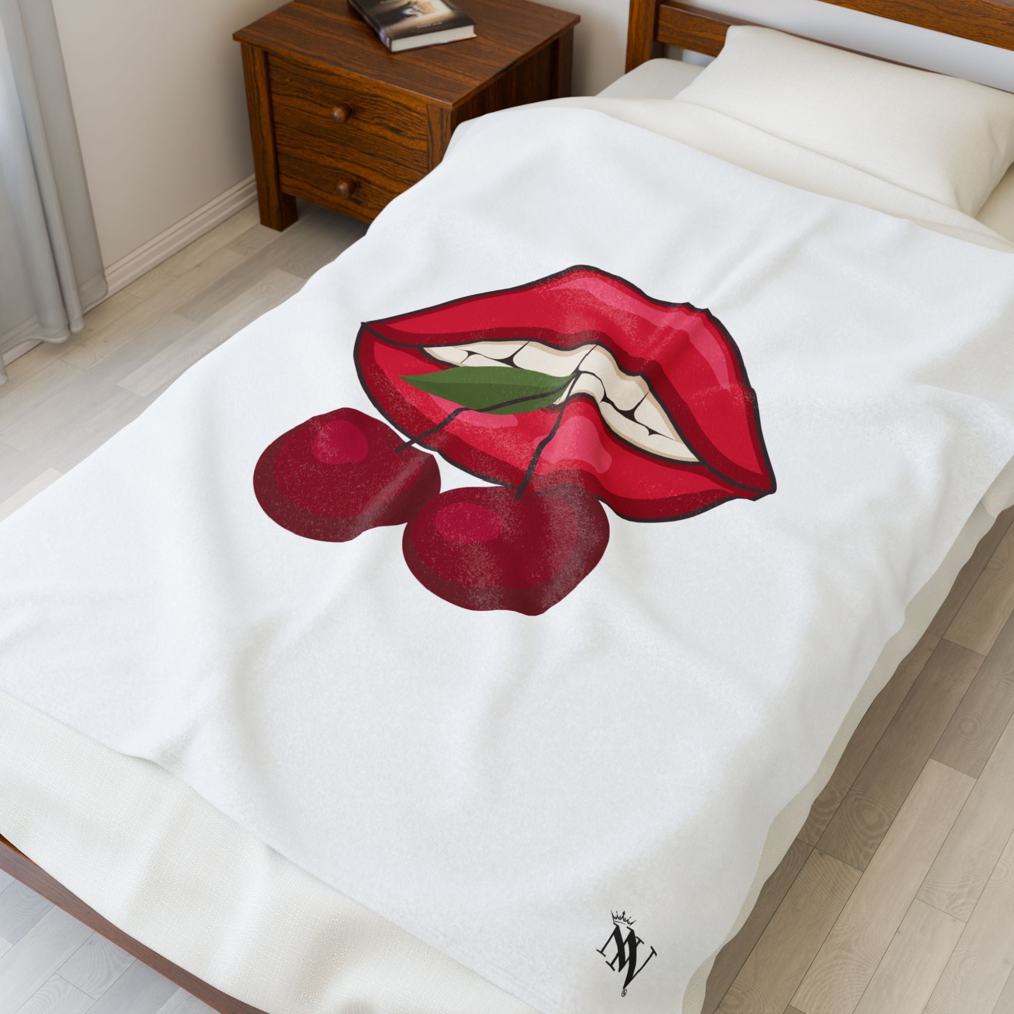 Bite My Cherries | Mix & Match Velveteen Fun-Flirty Lovers’ Blankets