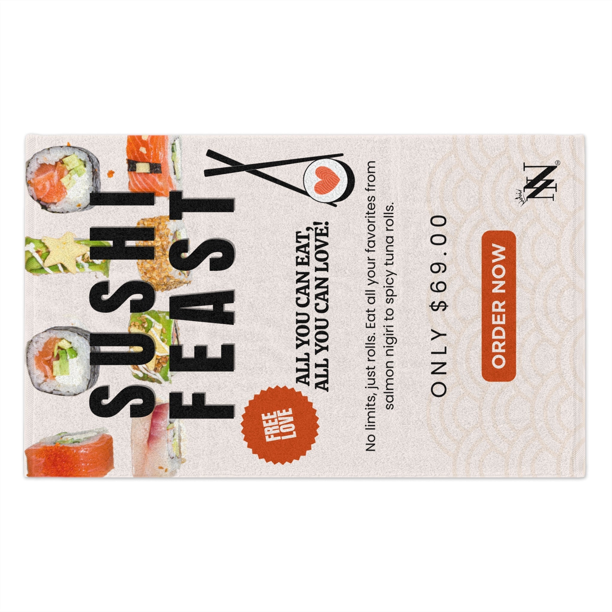 Sushi Feast | Mix & Match Soft Fun-Flirty Lovers’ Towels