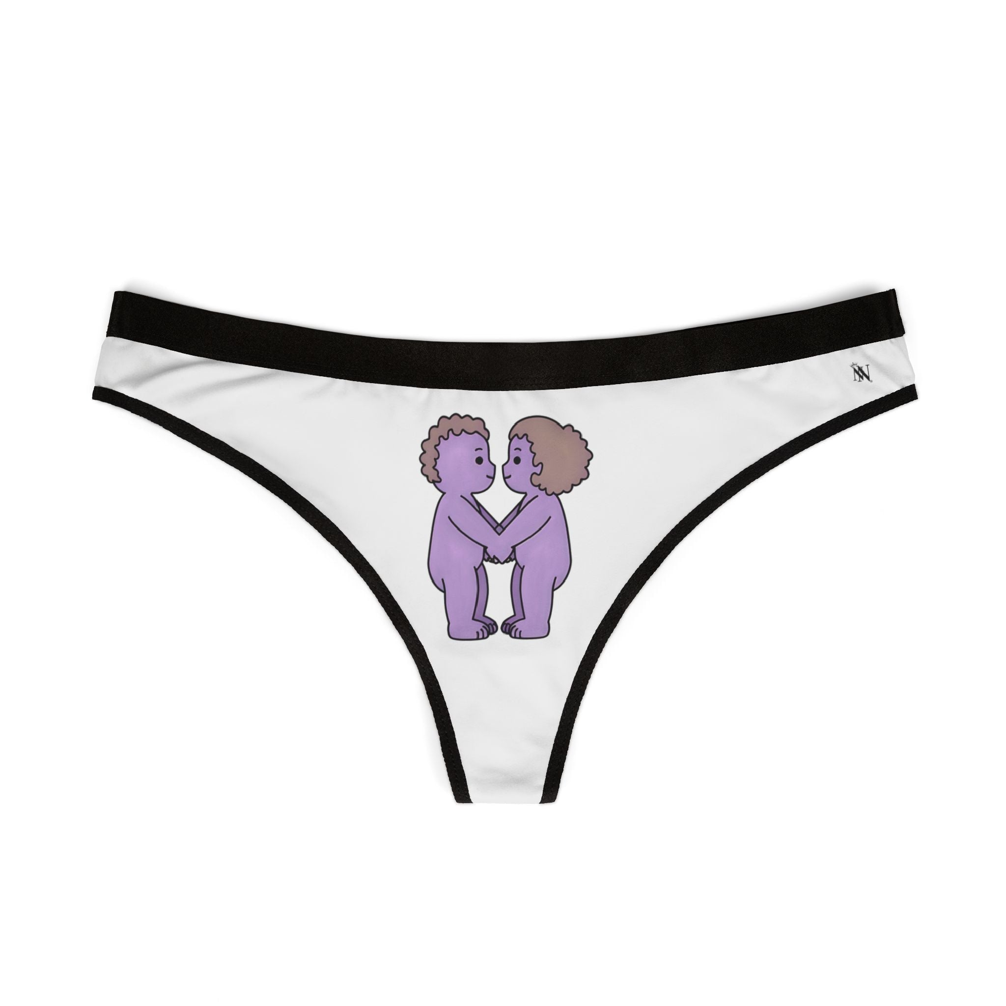 Naked Couple Emoji | Mix & Match Women’s Fun-Flirty Lovers’ Thongs
