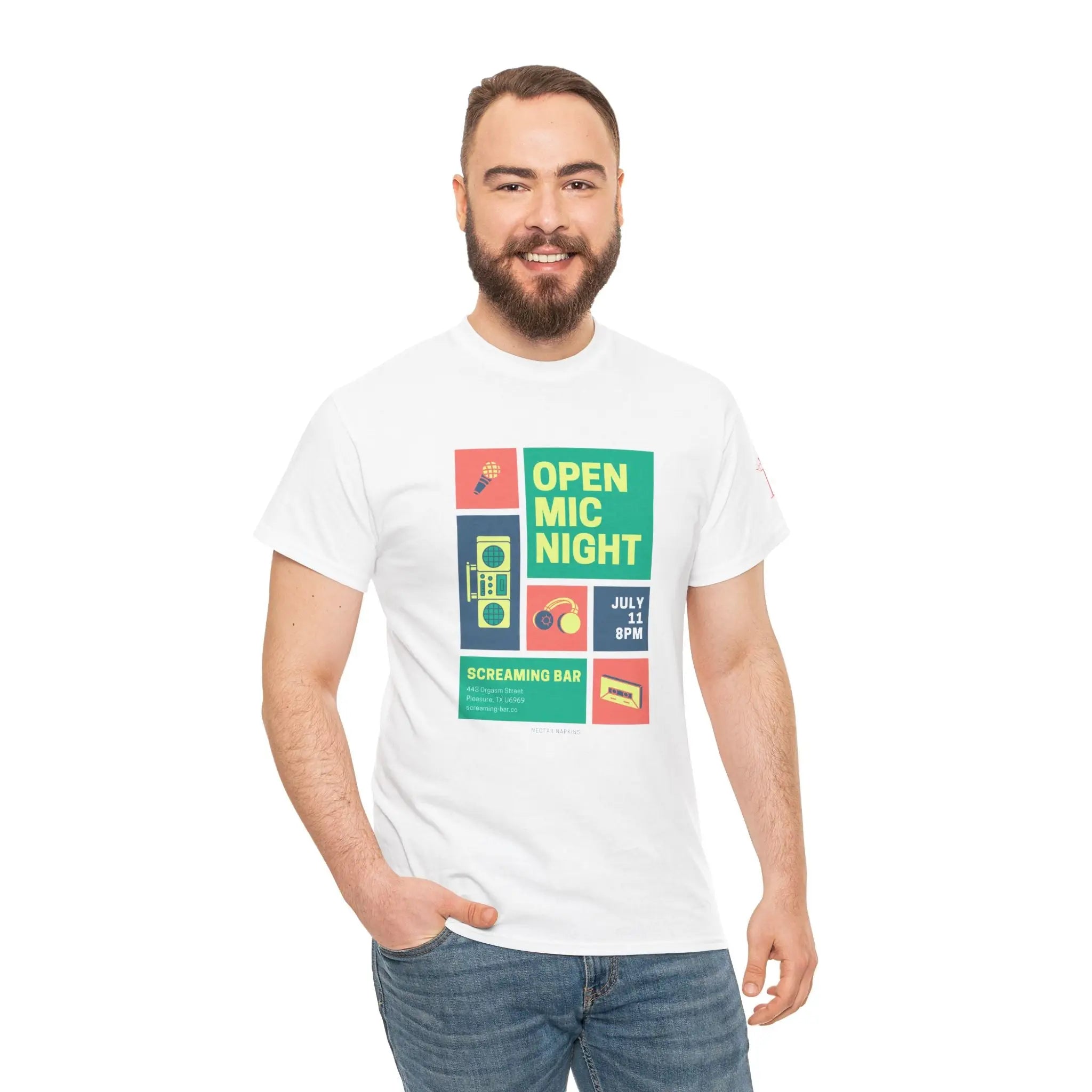 Open Mic Night | Mix & Match Cotton Unisex Fun-Flirty Loversโ T-Shirts