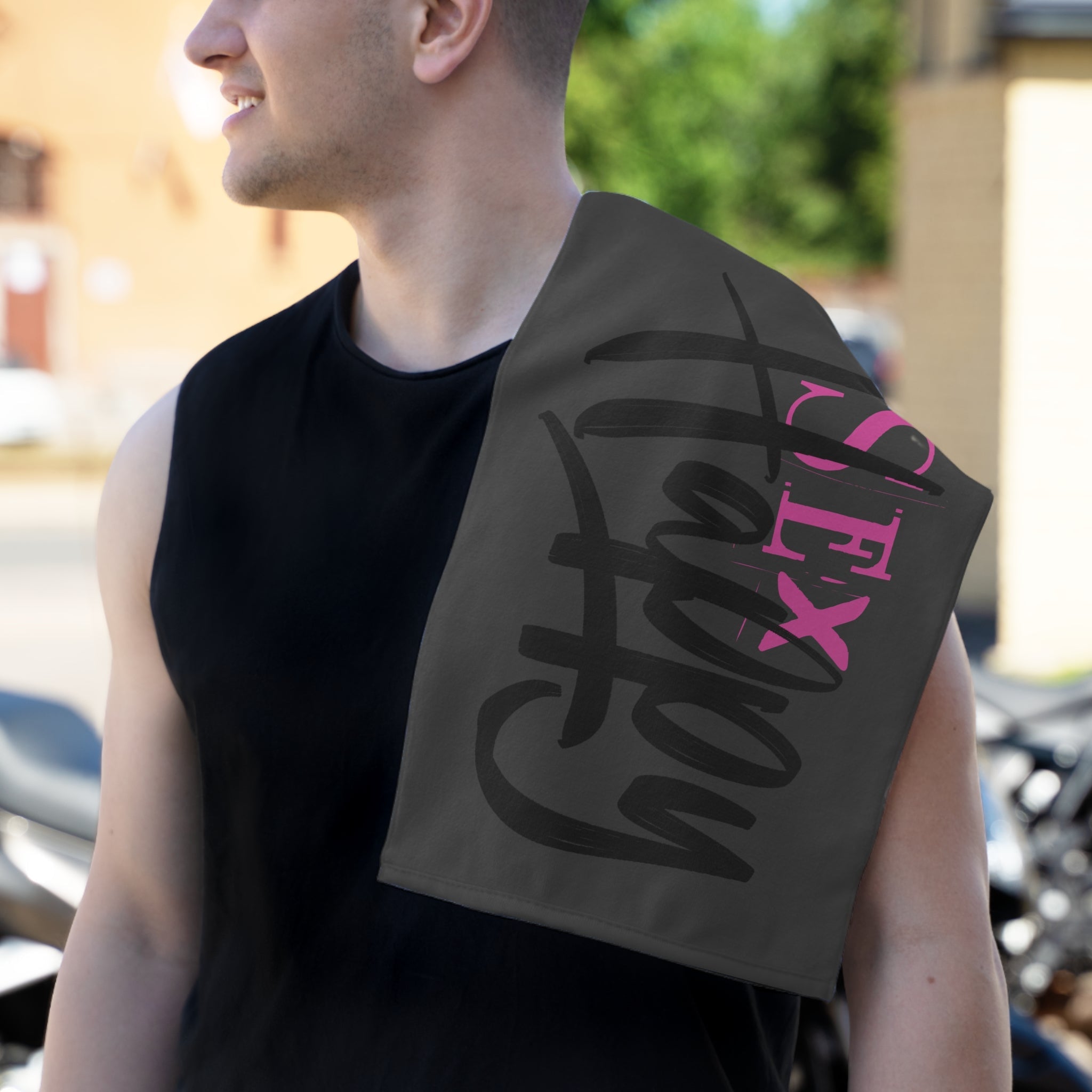 Sex Happy Dark Grey | Mix & Match Soft Fun-Flirty Lovers’ Towels