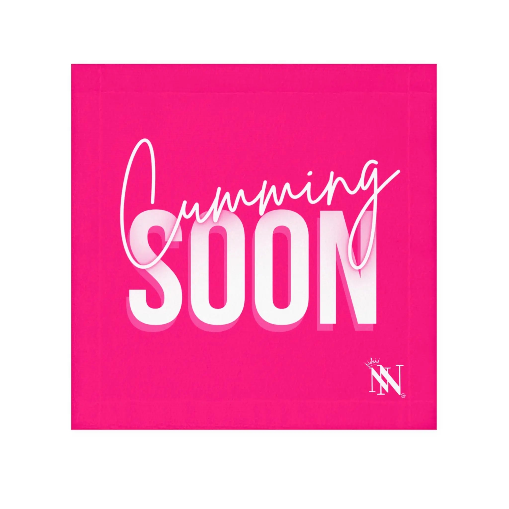 Cumming Soon Plain Signature Pink Cum Rag