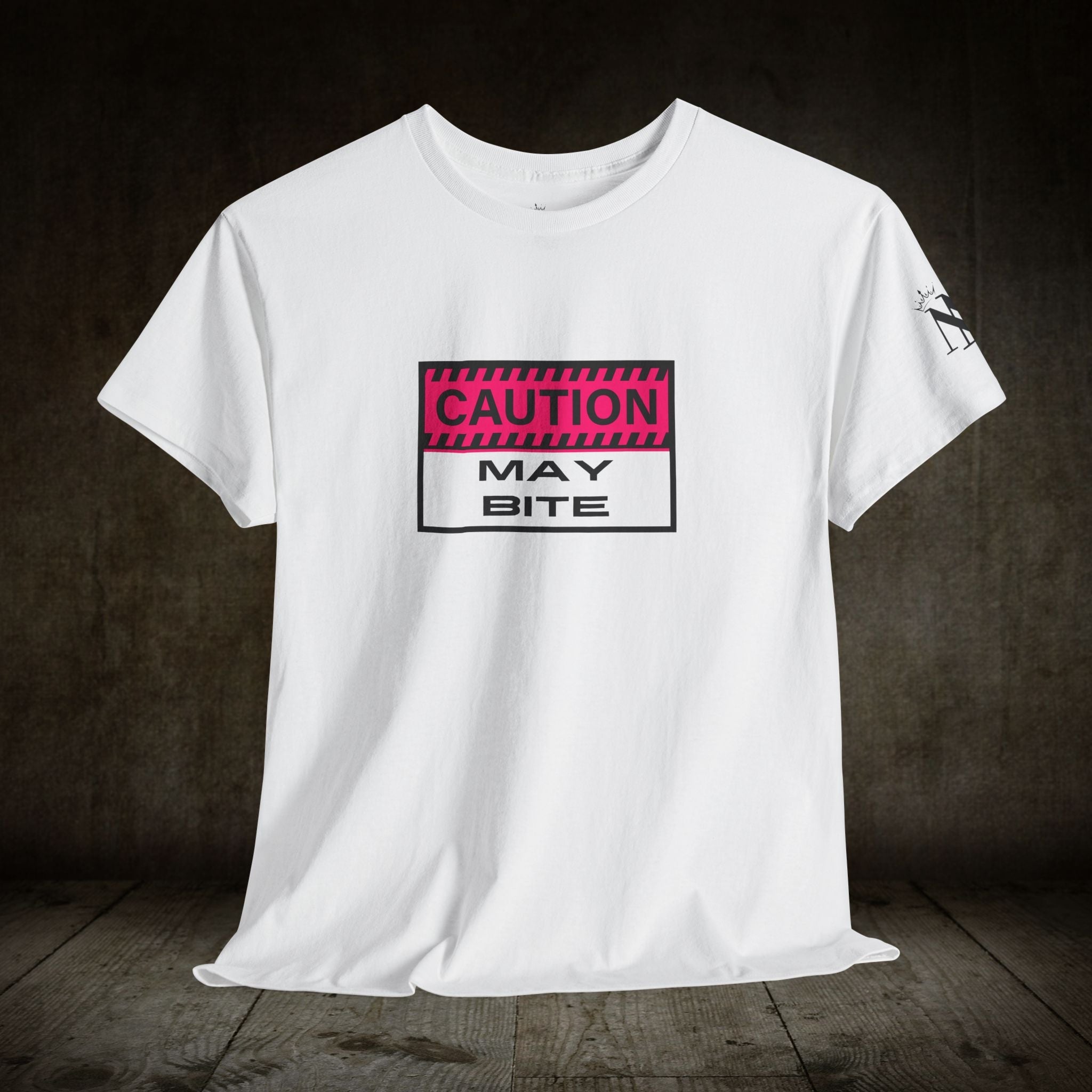 Caution: May Bite | Mix & Match Cotton Unisex Fun-Flirty Lovers’ T-Shirts