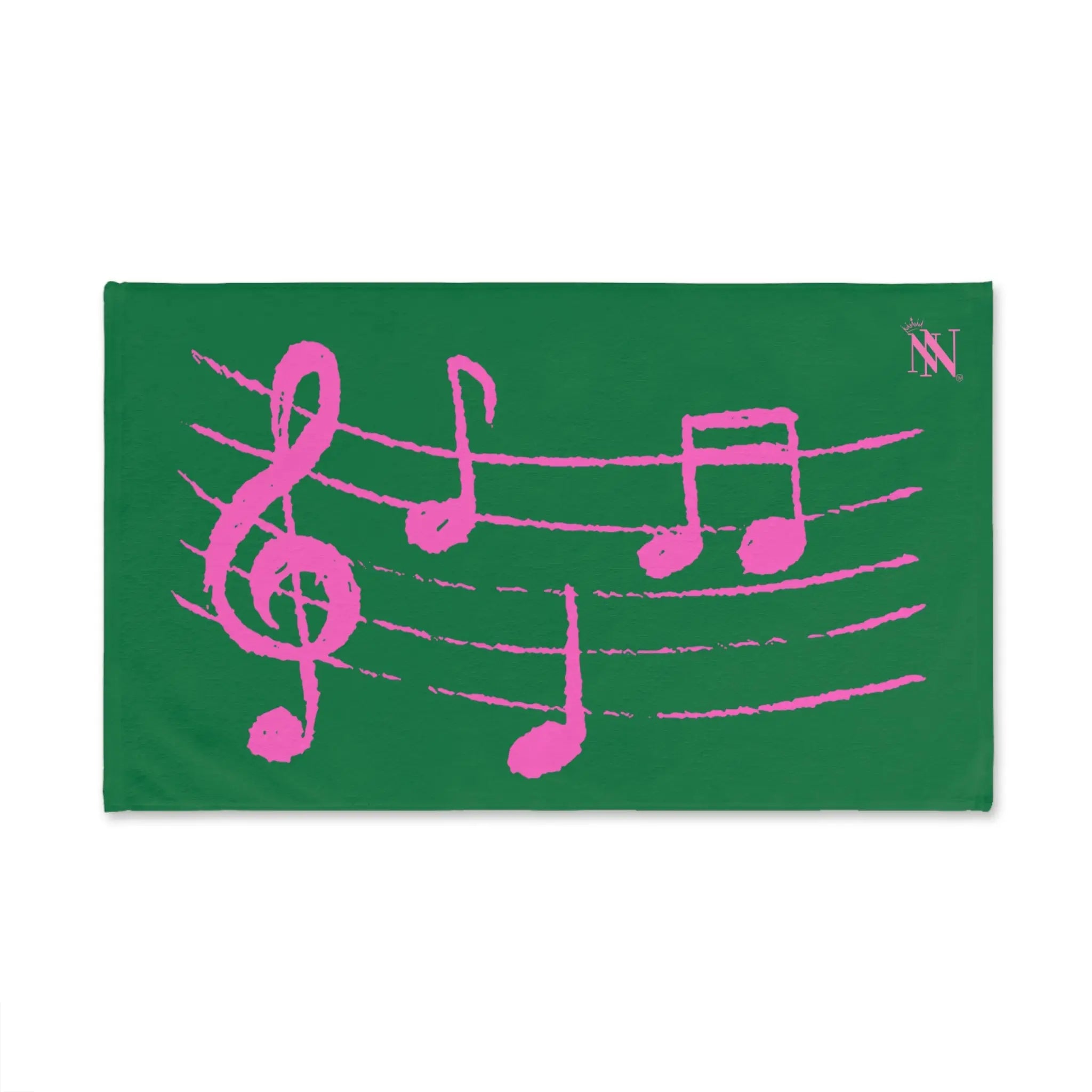 Pink Love Notes Green | Mix & Match Original Fun-Flirty Lovers’ Towels