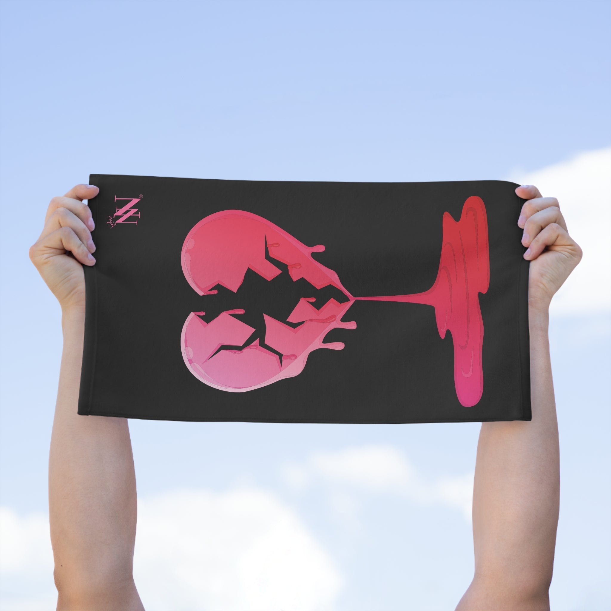 Bleeding Love Black | Mix & Match Soft Fun-Flirty Lovers’ Towels