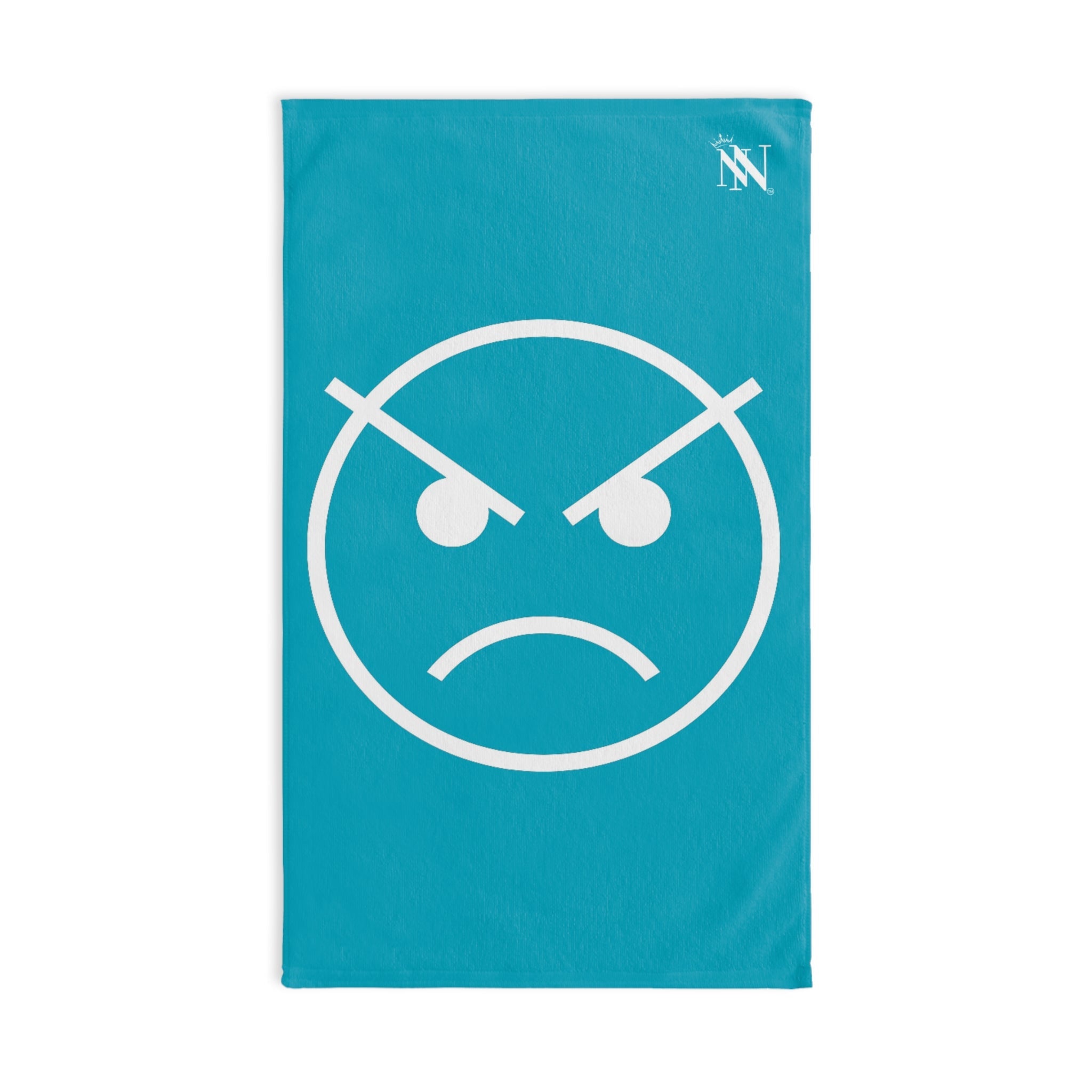 Angry Emoji Teal | Mix & Match Classic Fun-Flirty Loversâ Towels